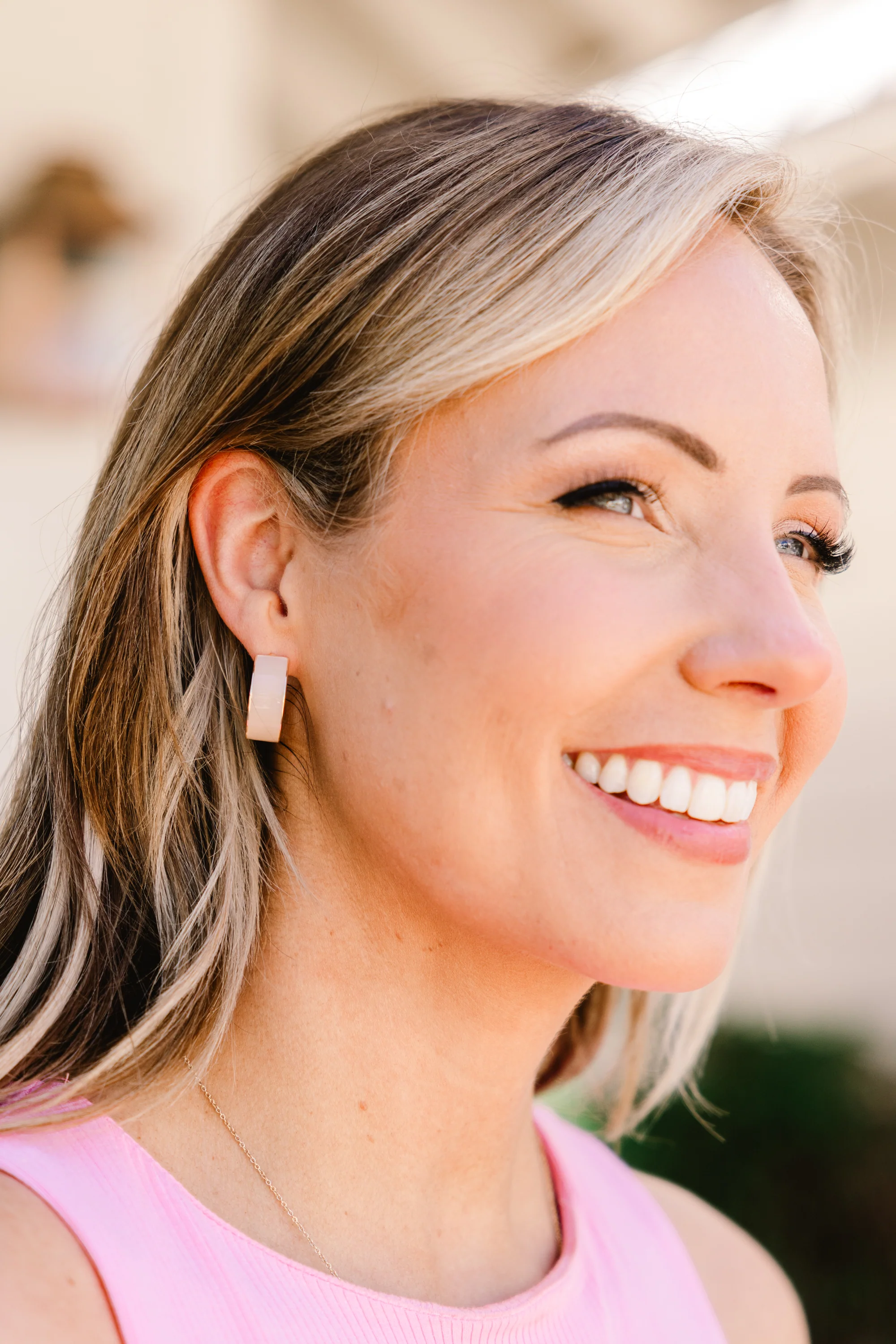 Assumptions Are Made Earrings, Beige - Weilaico