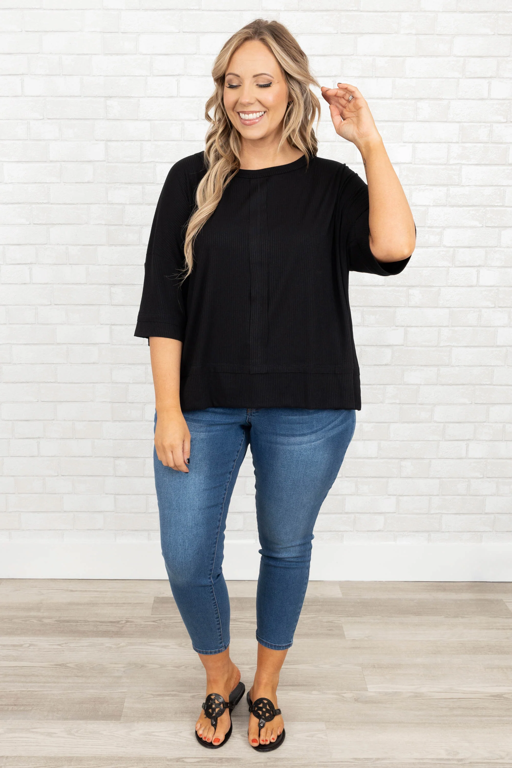 Try Everything Top, Black - Weilaico