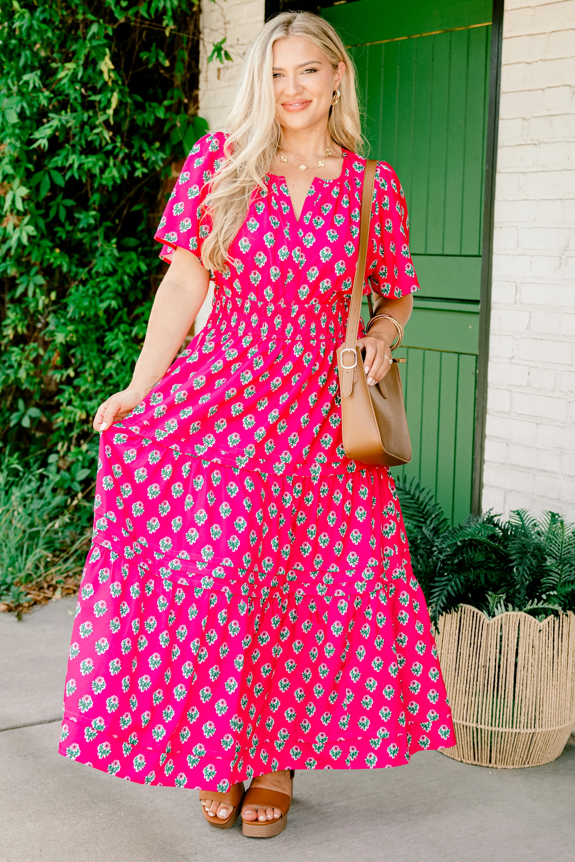 Wish Me Joy Dress, Fuchsia Mix - Weilaico