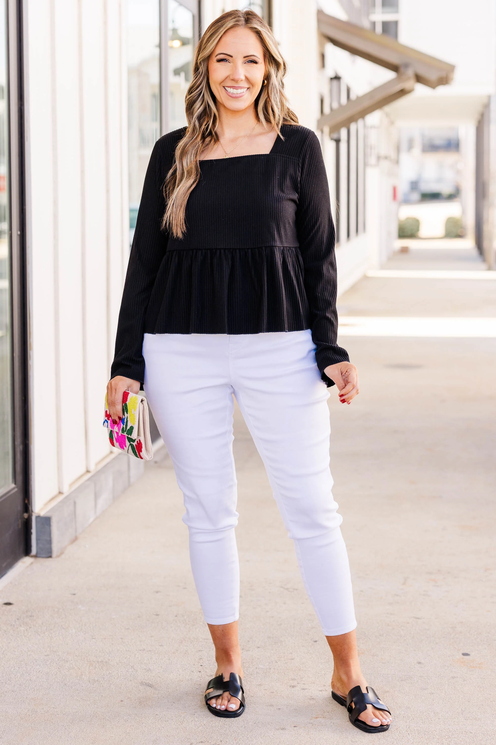 Carry Forward Top, Black - Weilaico