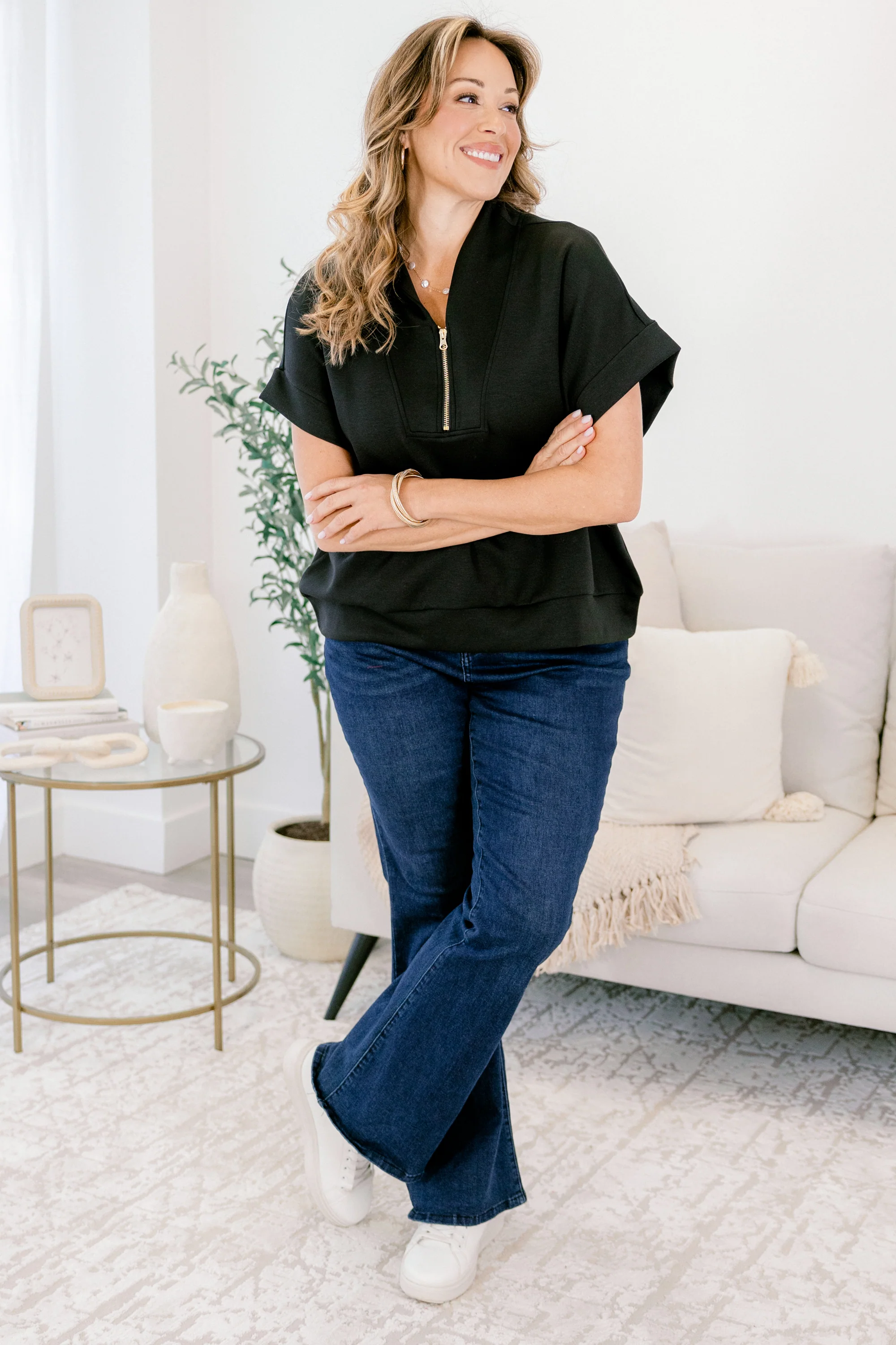 Keepin' It Simple Top, Black - Weilaico