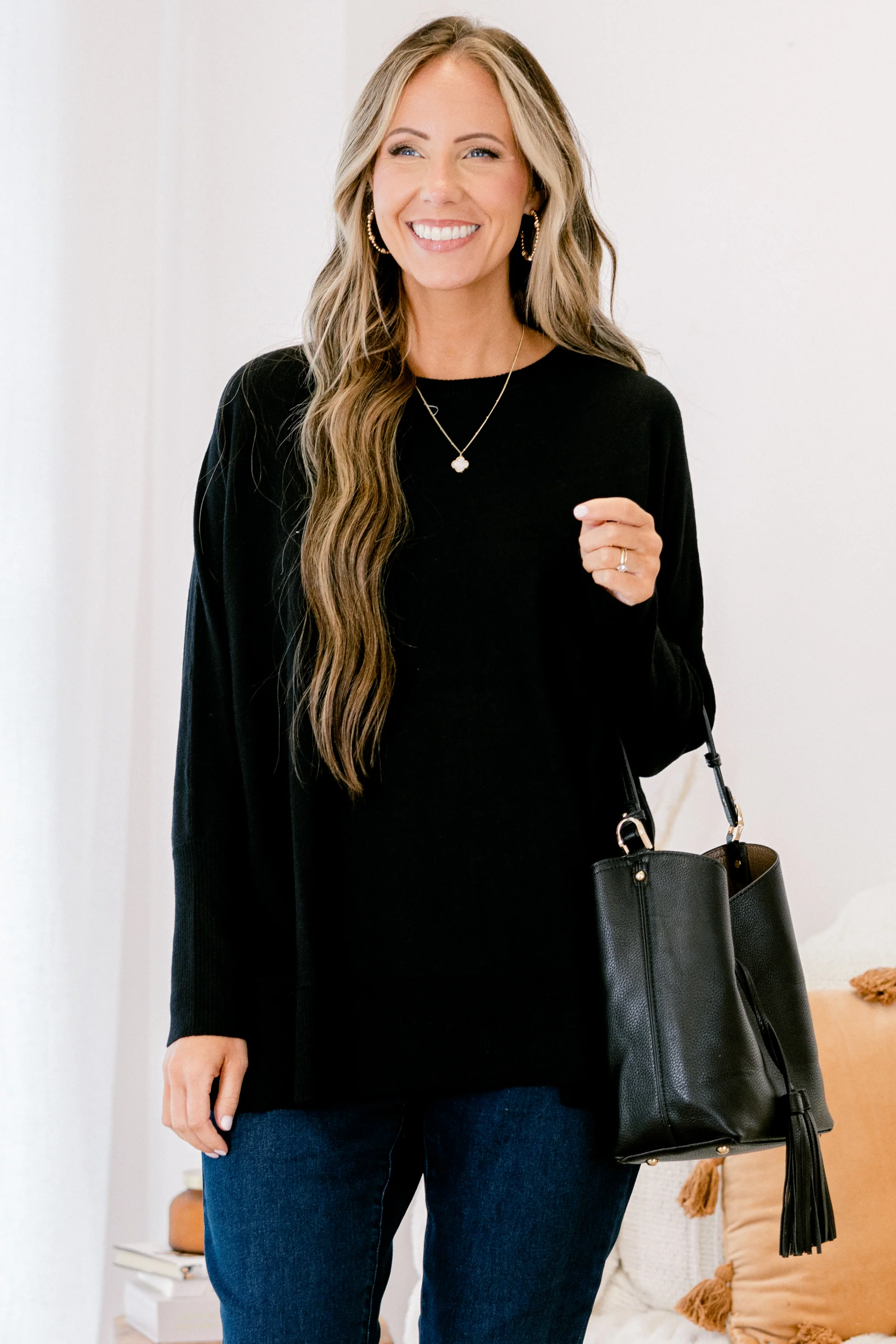 Chilled Out Top, Black - Weilaico