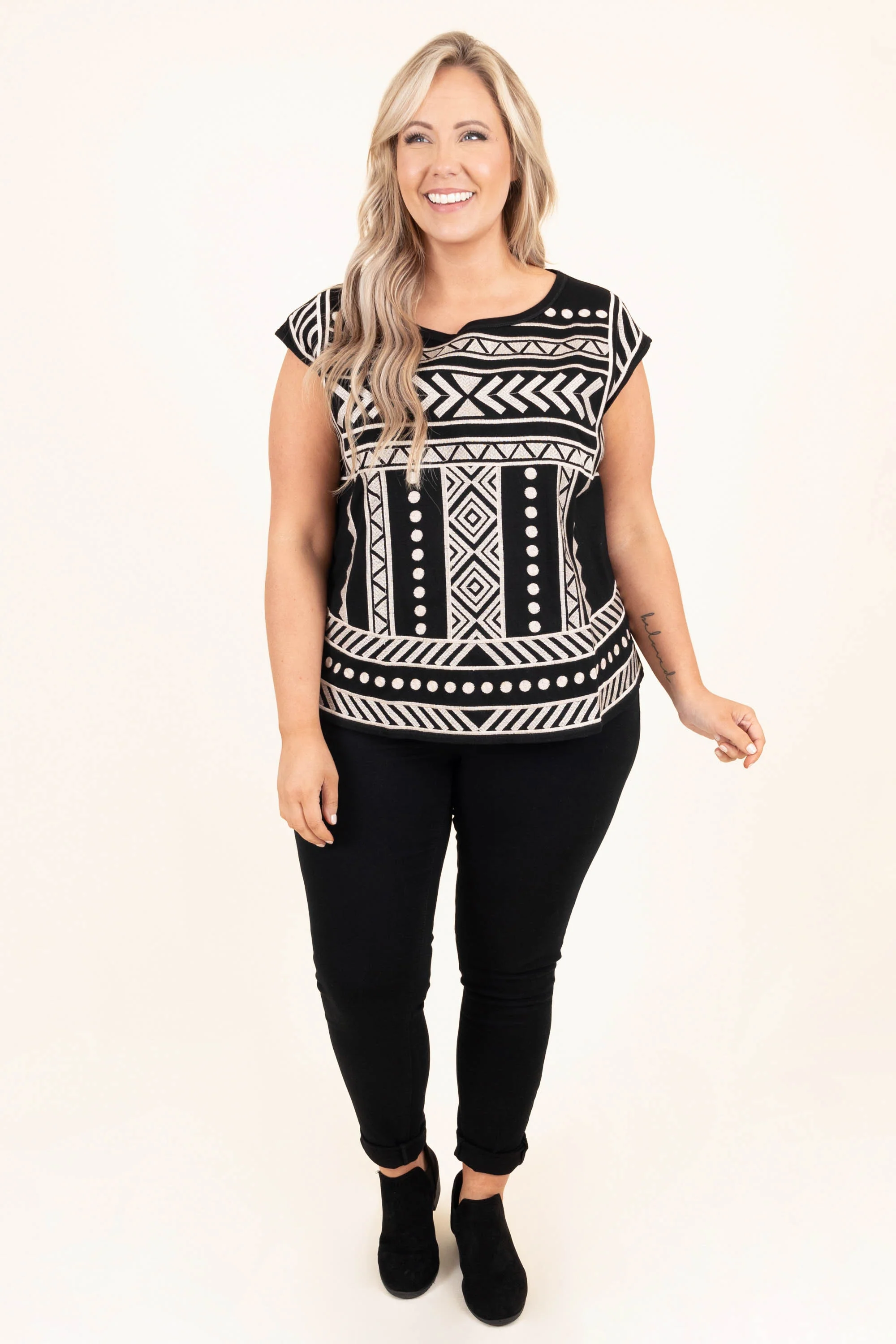 Let Time Stop Top, Black Taupe - Weilaico