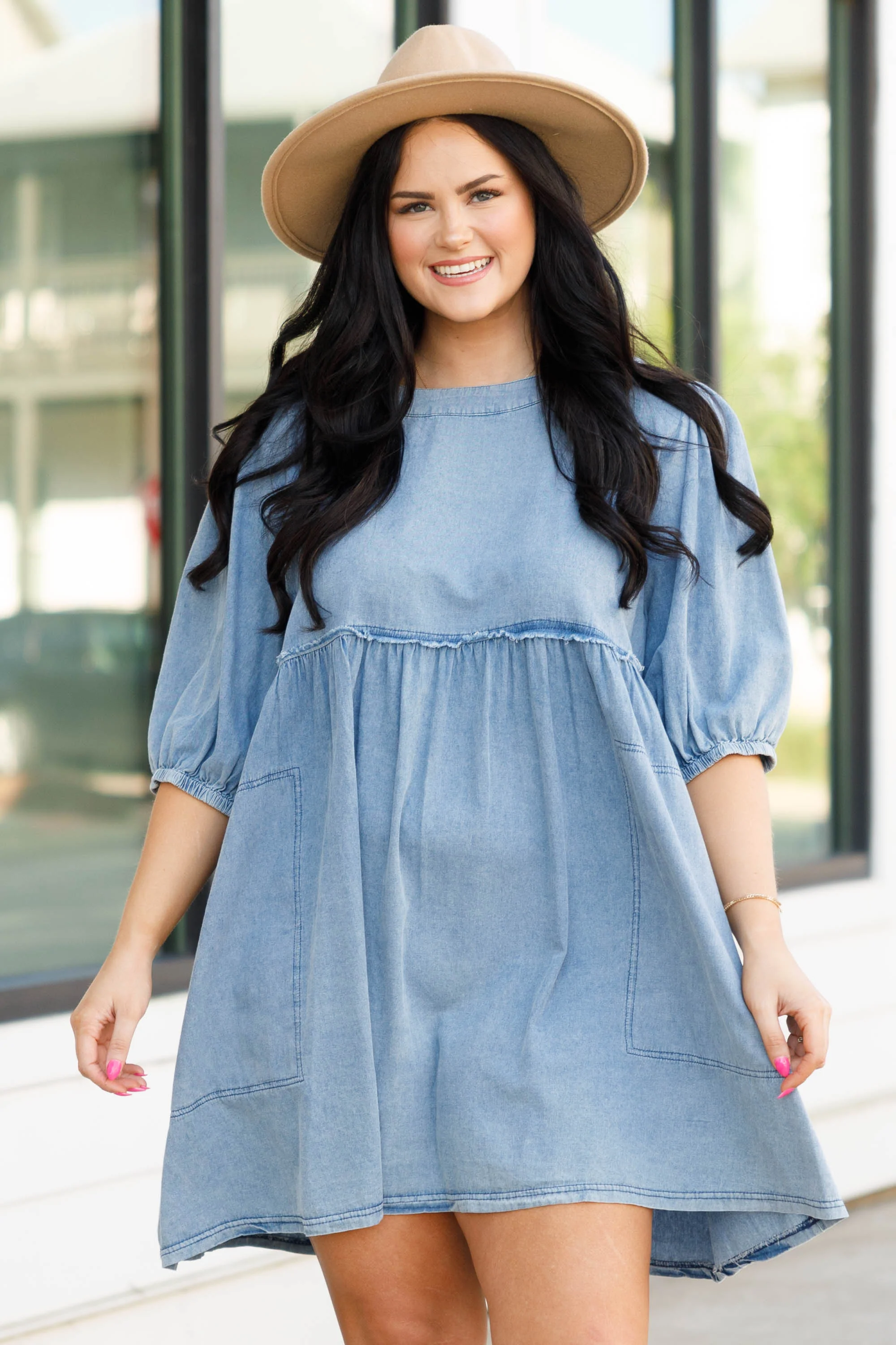 I'm Obsessed With You Dress, Denim - Weilaico