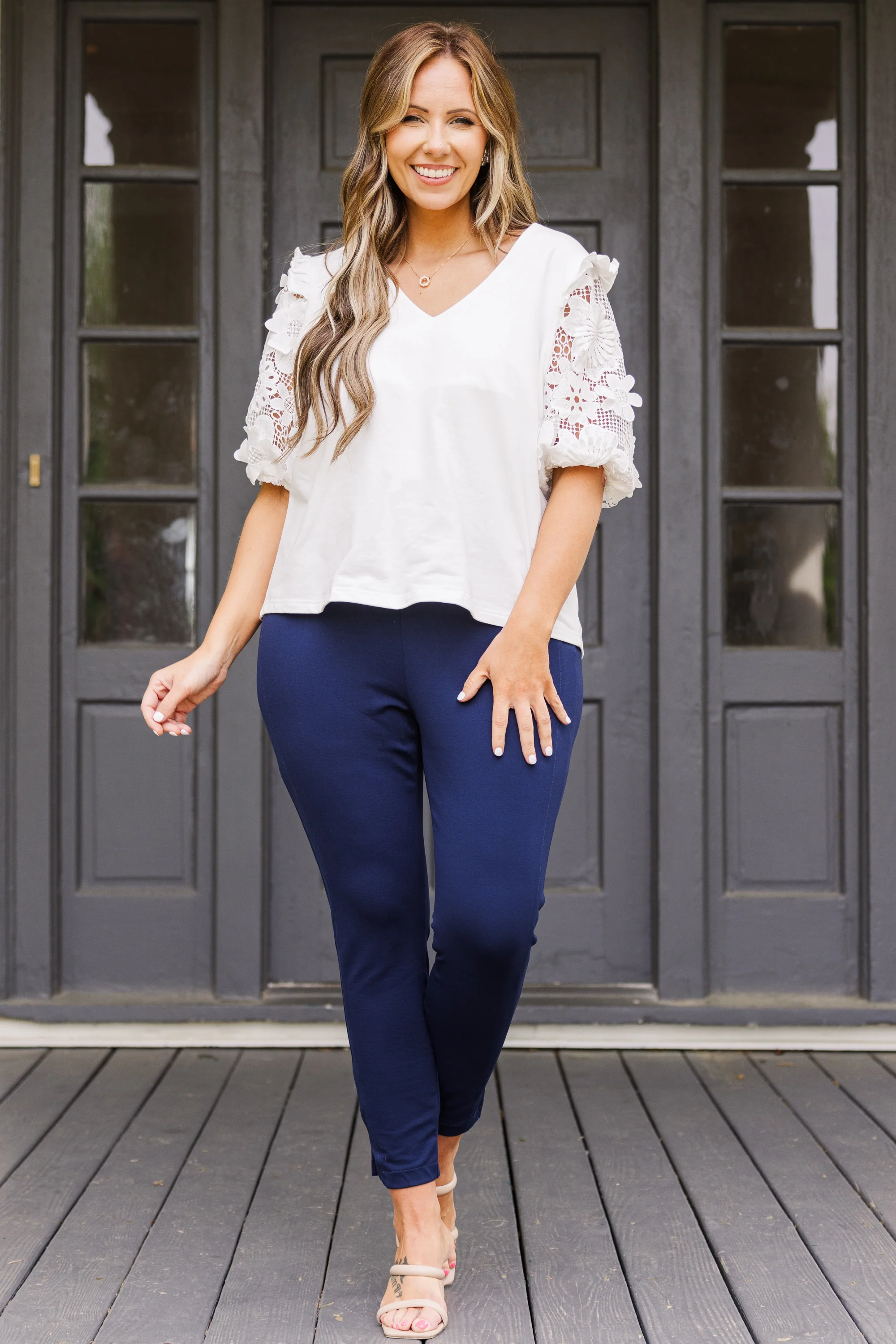 Strut Your Style Pants, Navy - Weilaico