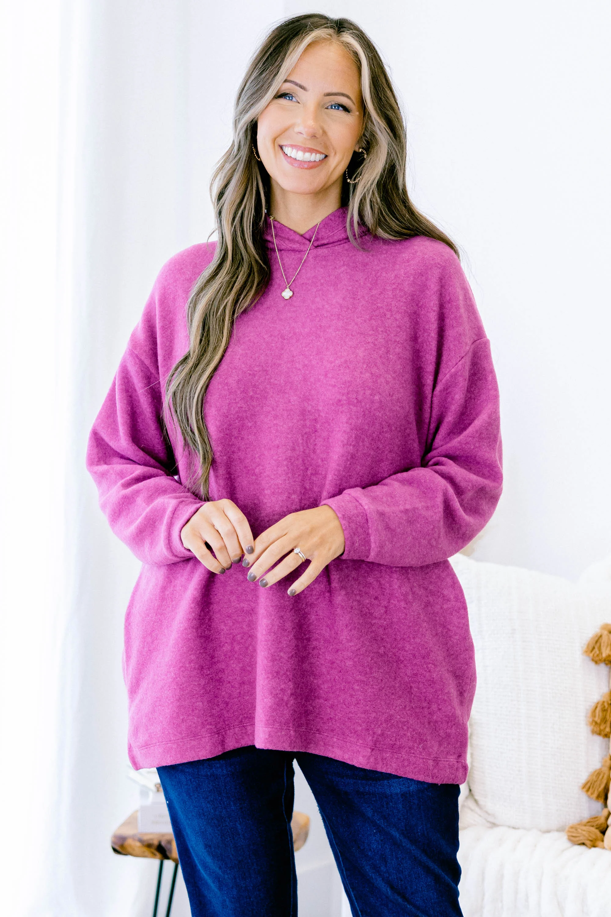 I Am On The Go Top, Light Plum - Weilaico