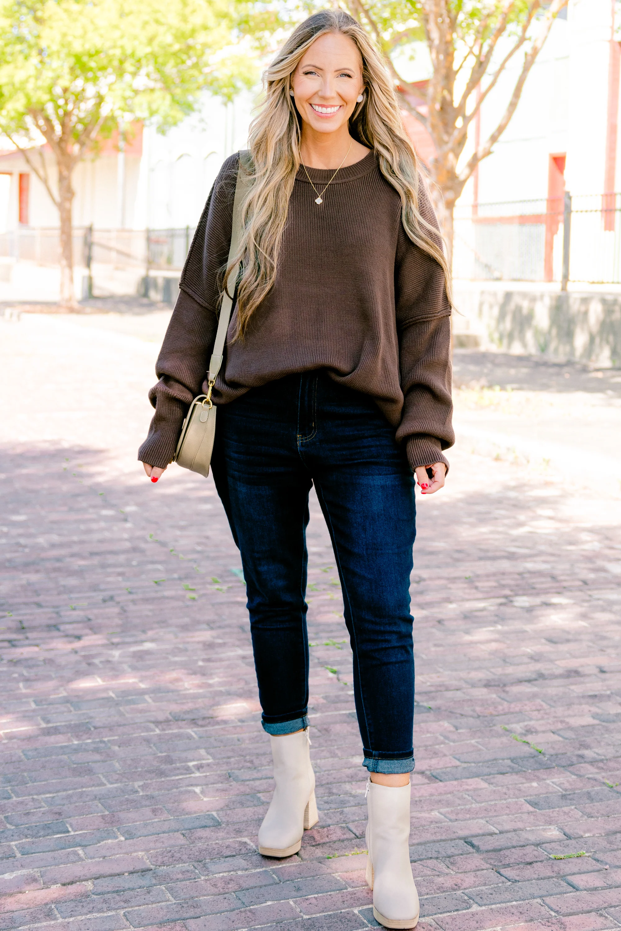 Magically Perfect Sweater, Mocha - Weilaico