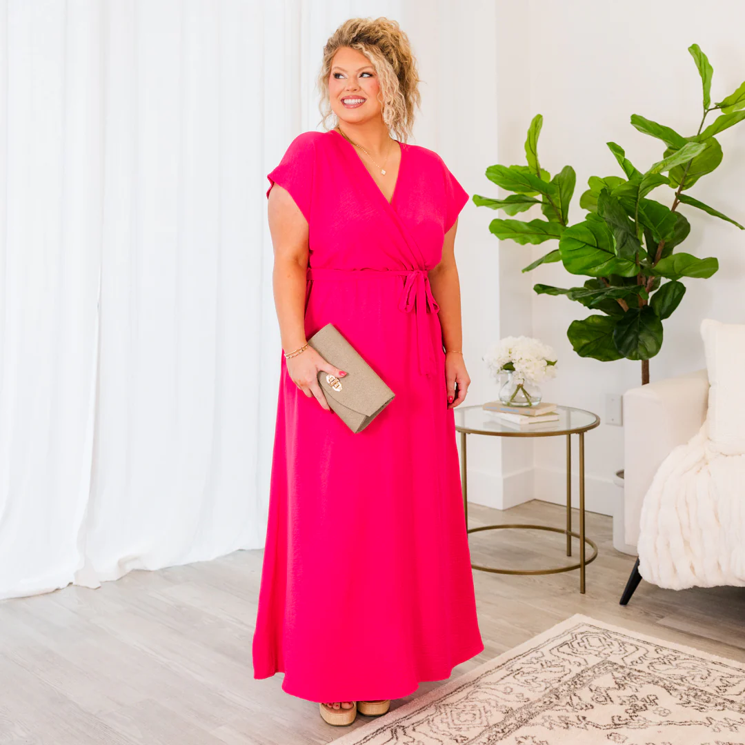 More Good Days Dress, Hot Pink - Weilaico