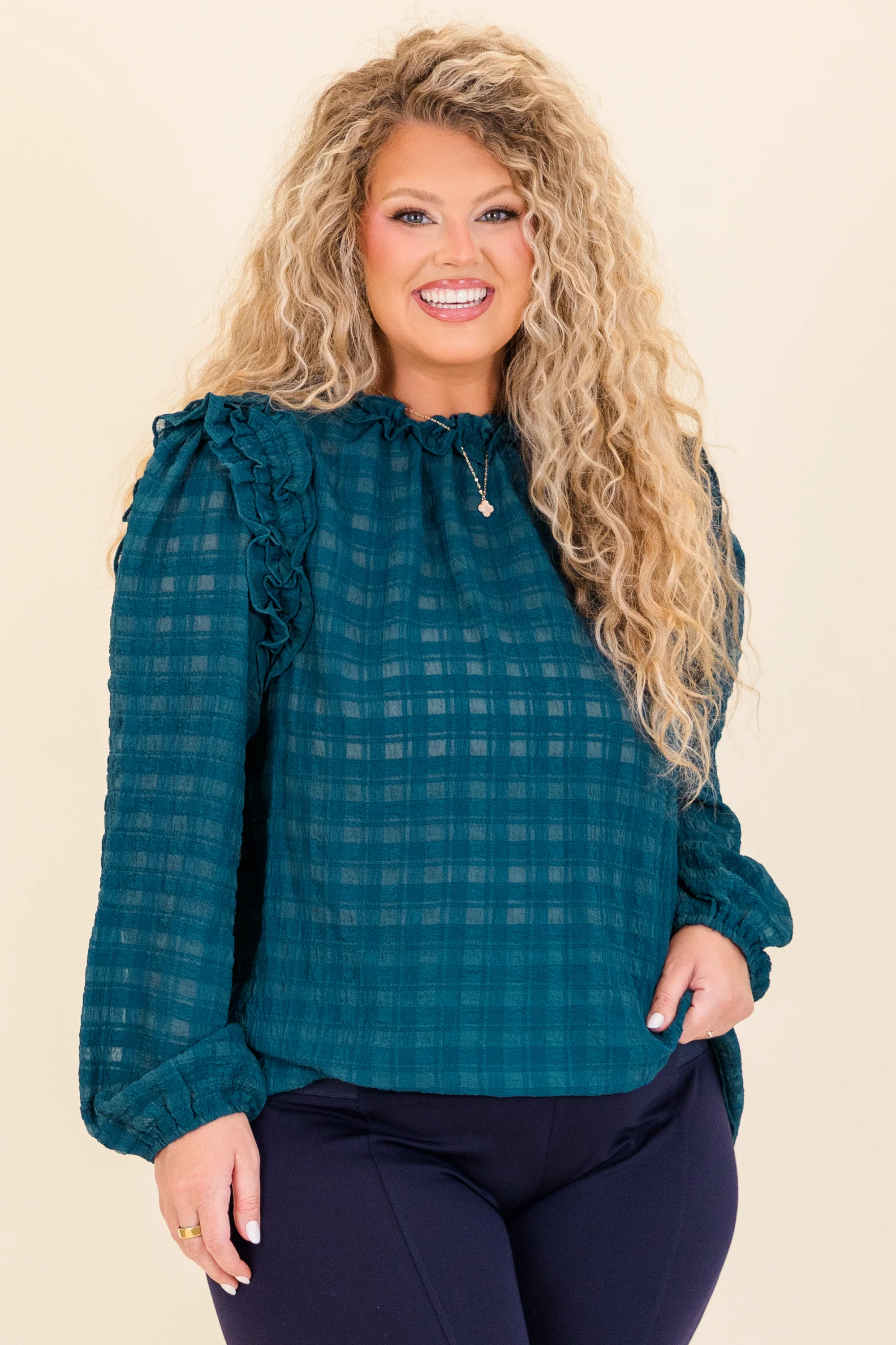 Sweet Thing Top, Teal - Weilaico