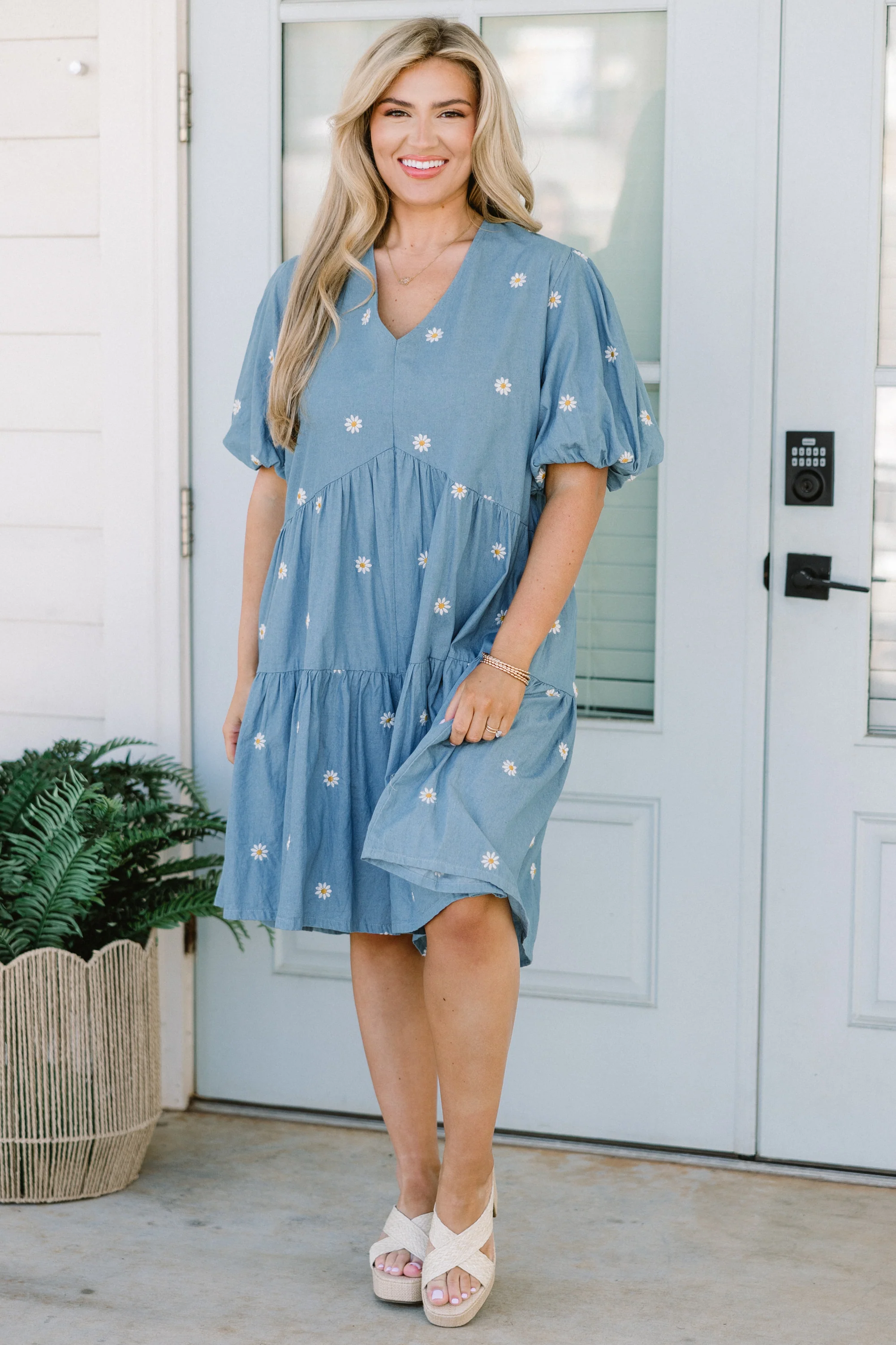 Hidden Reflections Romper, Denim Blue - Weilaico