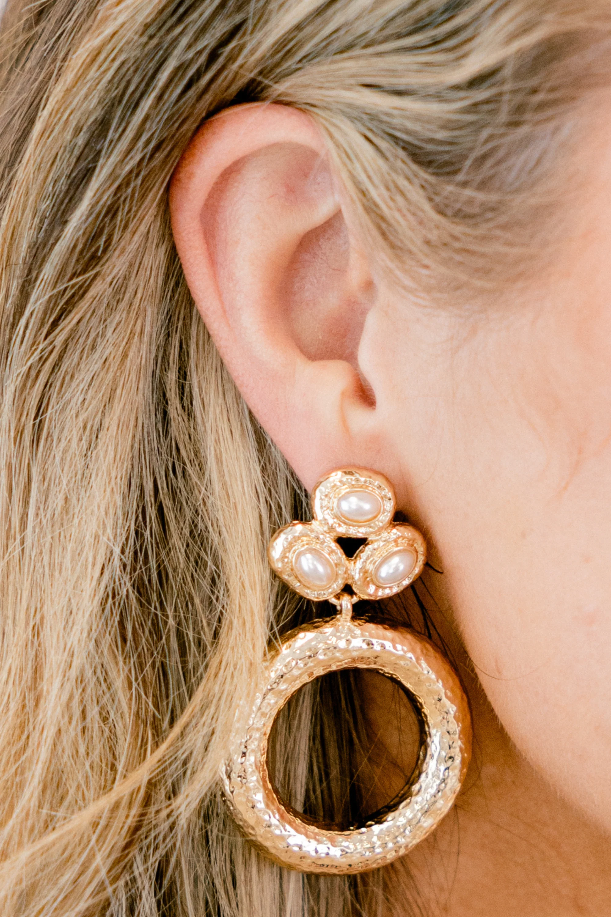 Finding The Balance Earrings, Gold - Weilaico