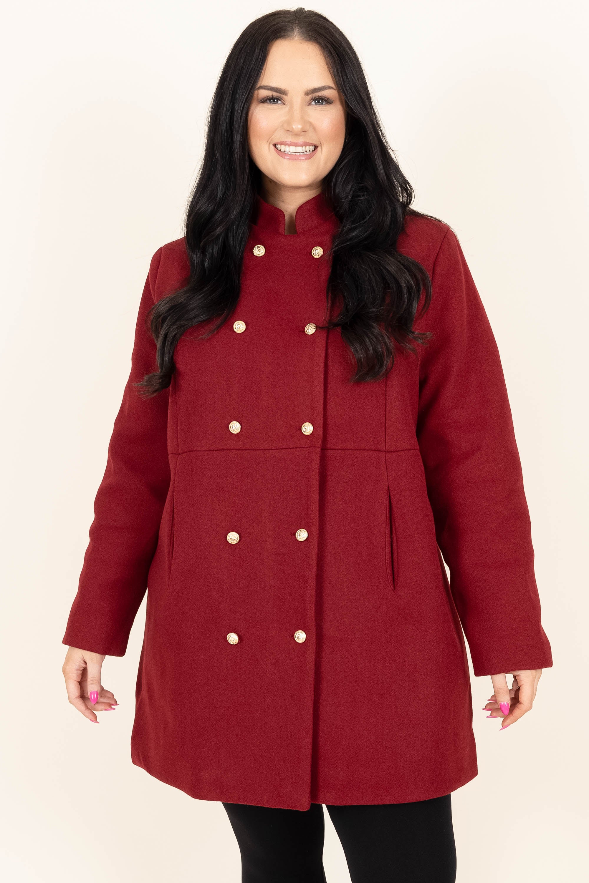 The City Is Ours Coat, Wine - Weilaico