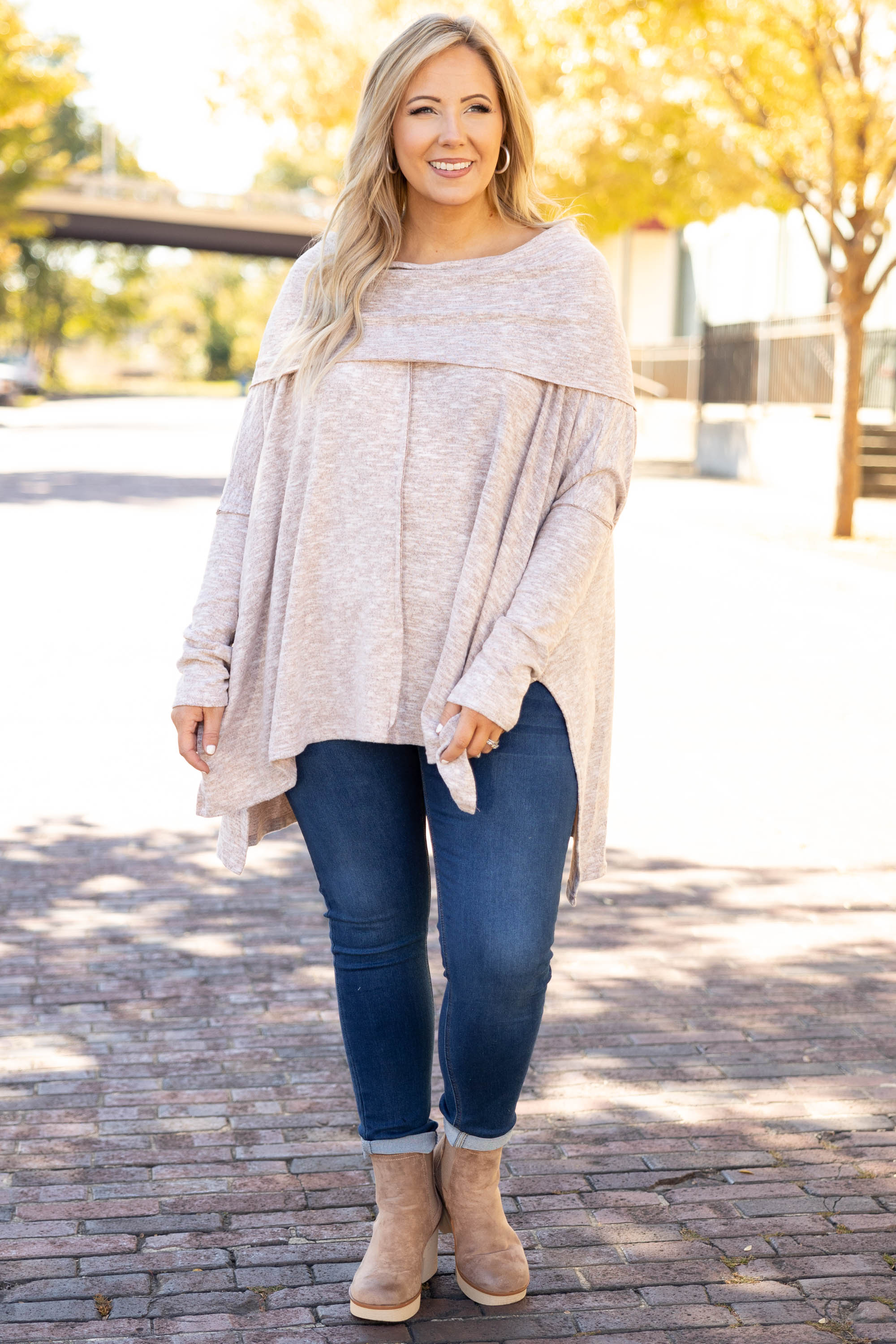 Winter Resort Tunic, Blush - Weilaico