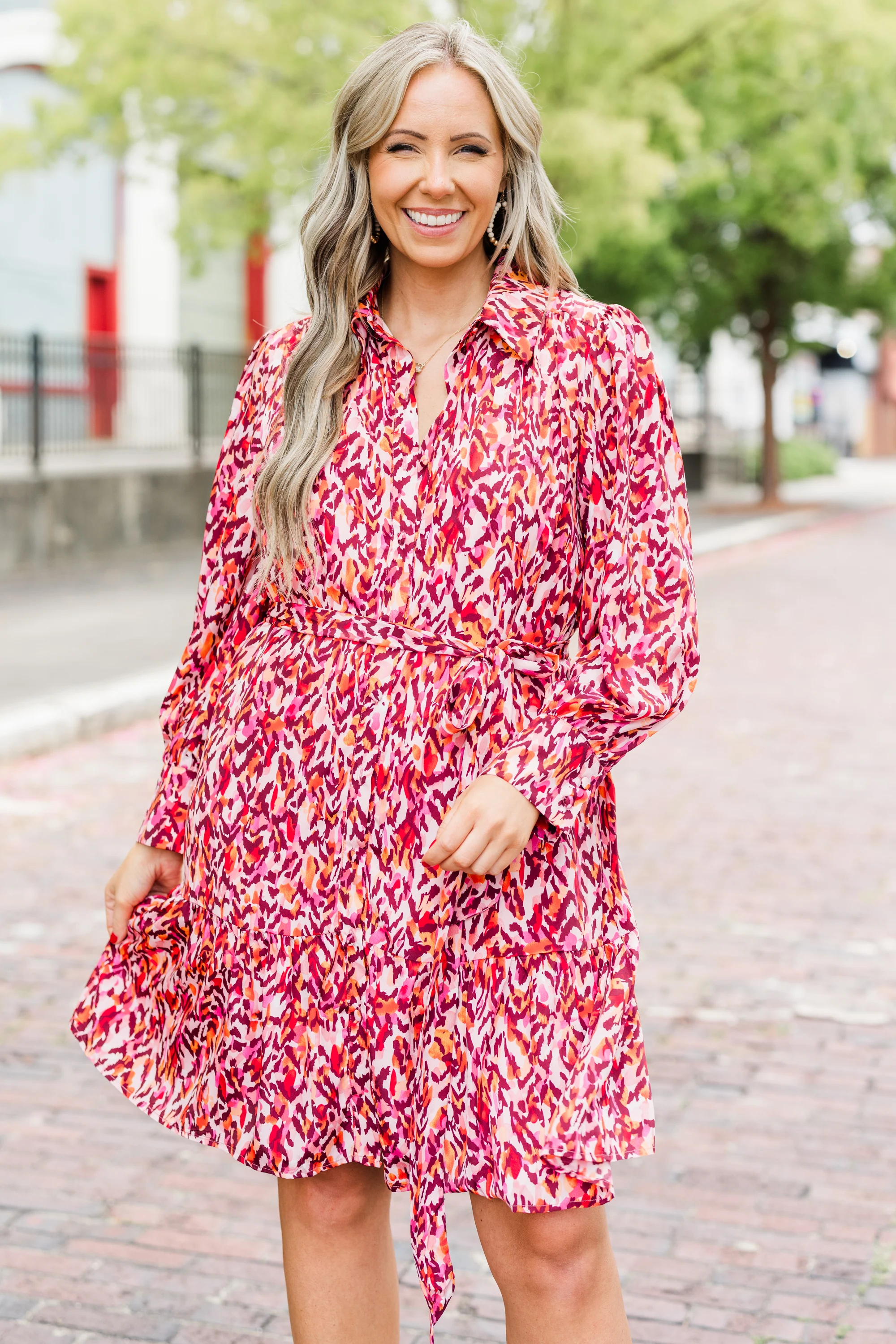 So Chic Dress, Pink - Weilaico