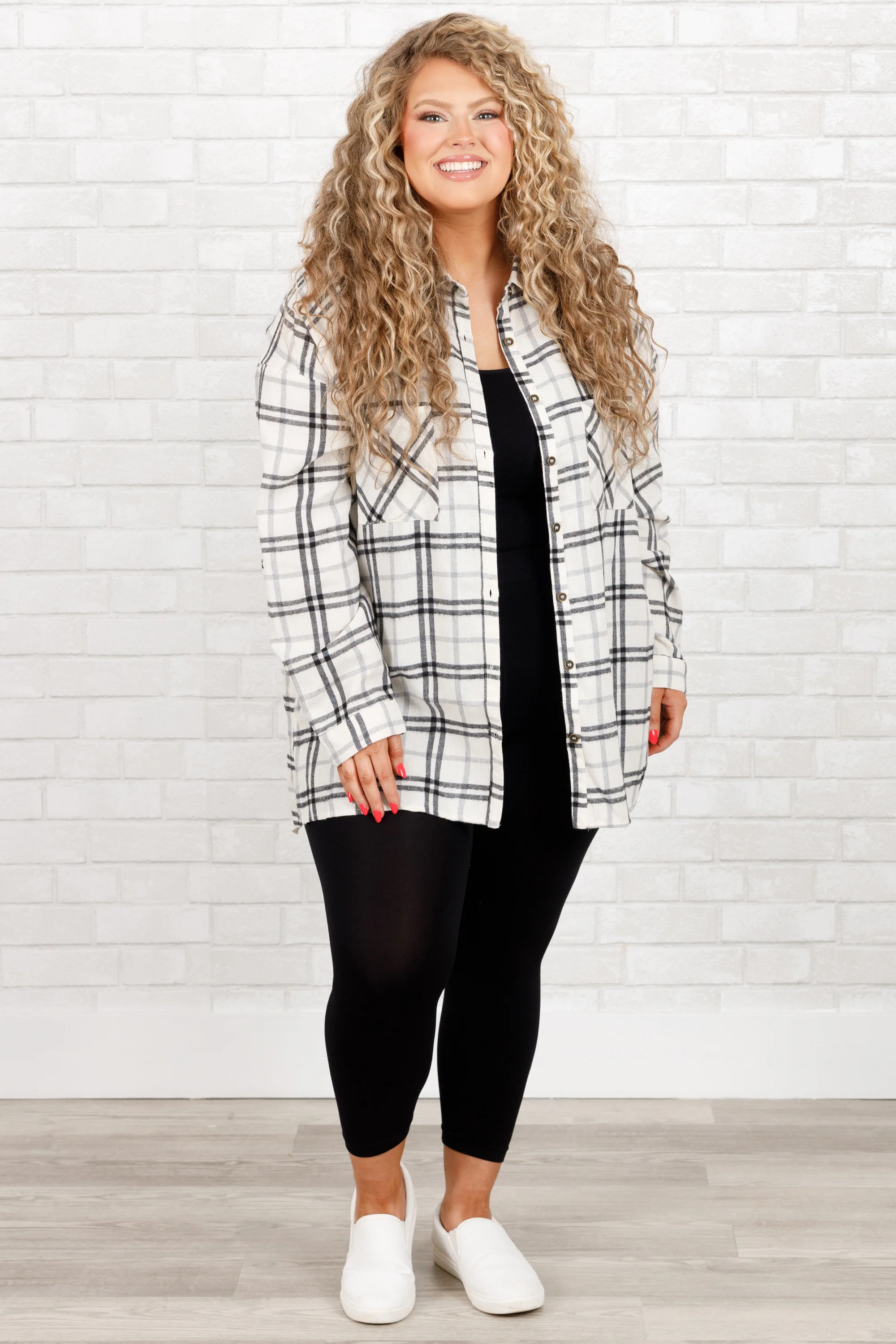 Carefree Nights Shacket, Ivory - Weilaico