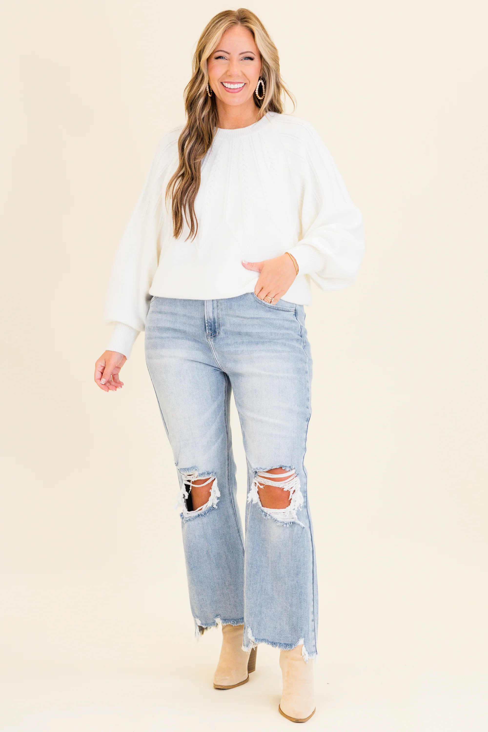 No Secrets Jeans, Light Wash - Weilaico