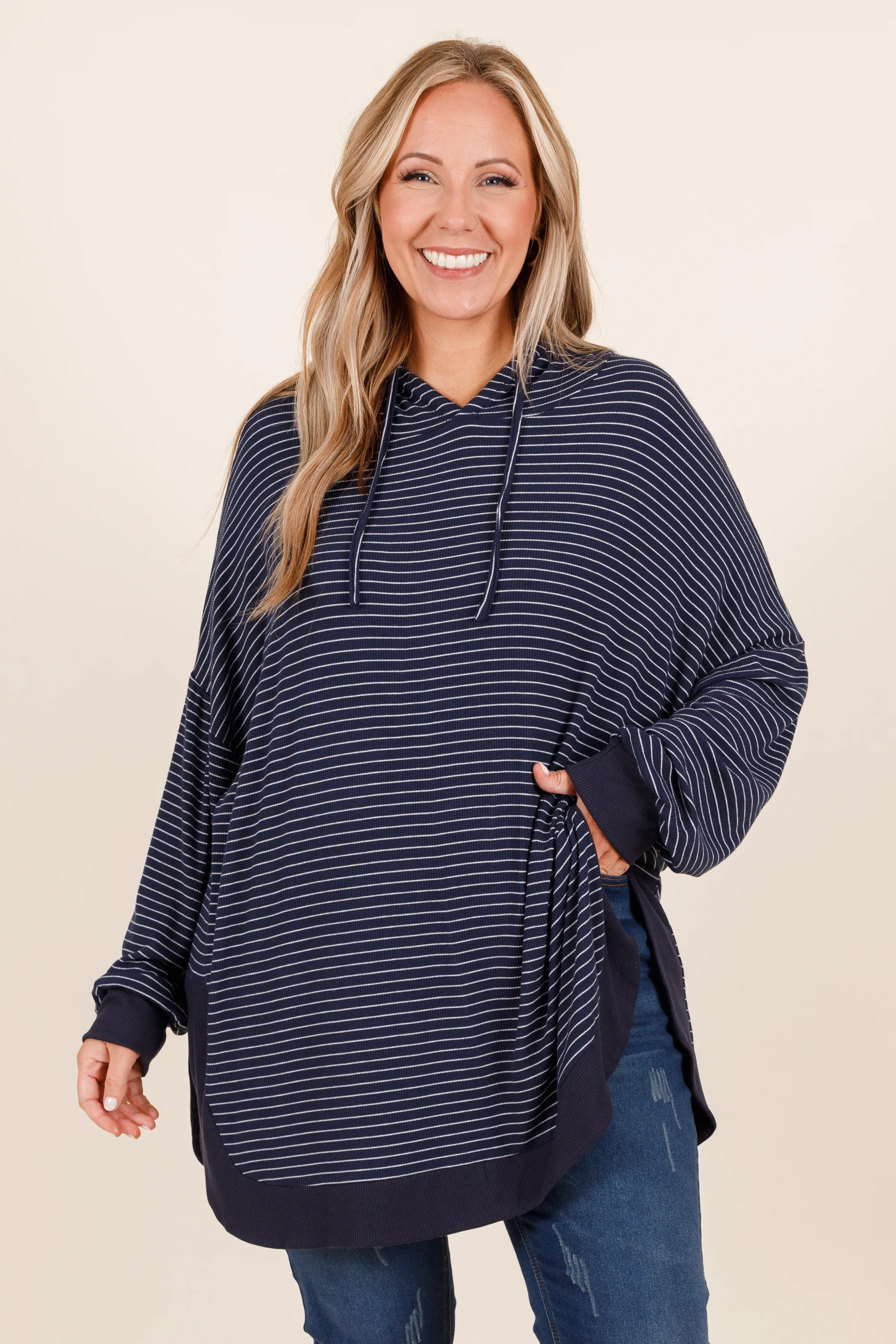 Don't Fall Tonight Hoodie, Navy - Weilaico