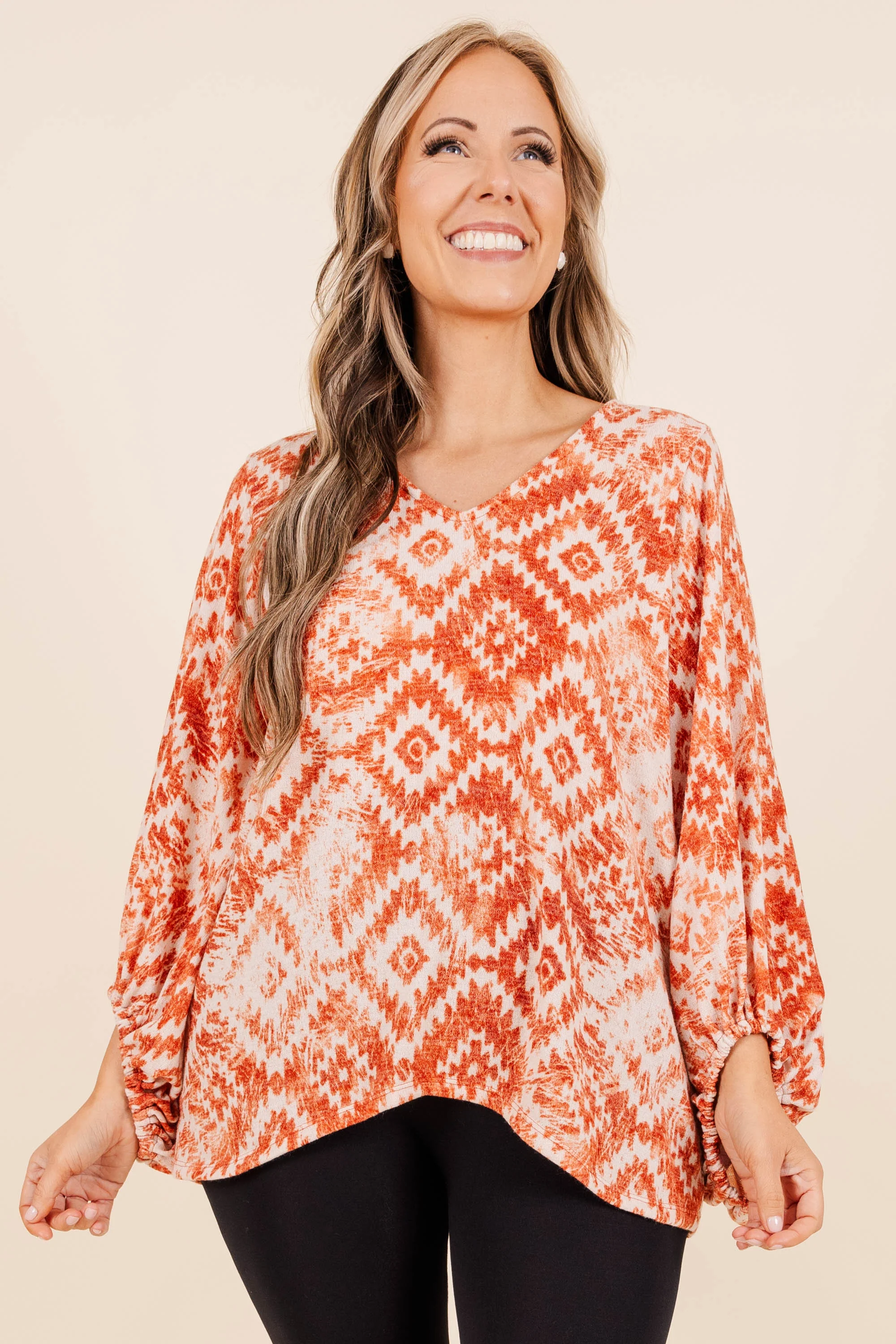 Ceramic Homes Top, Rust - Weilaico