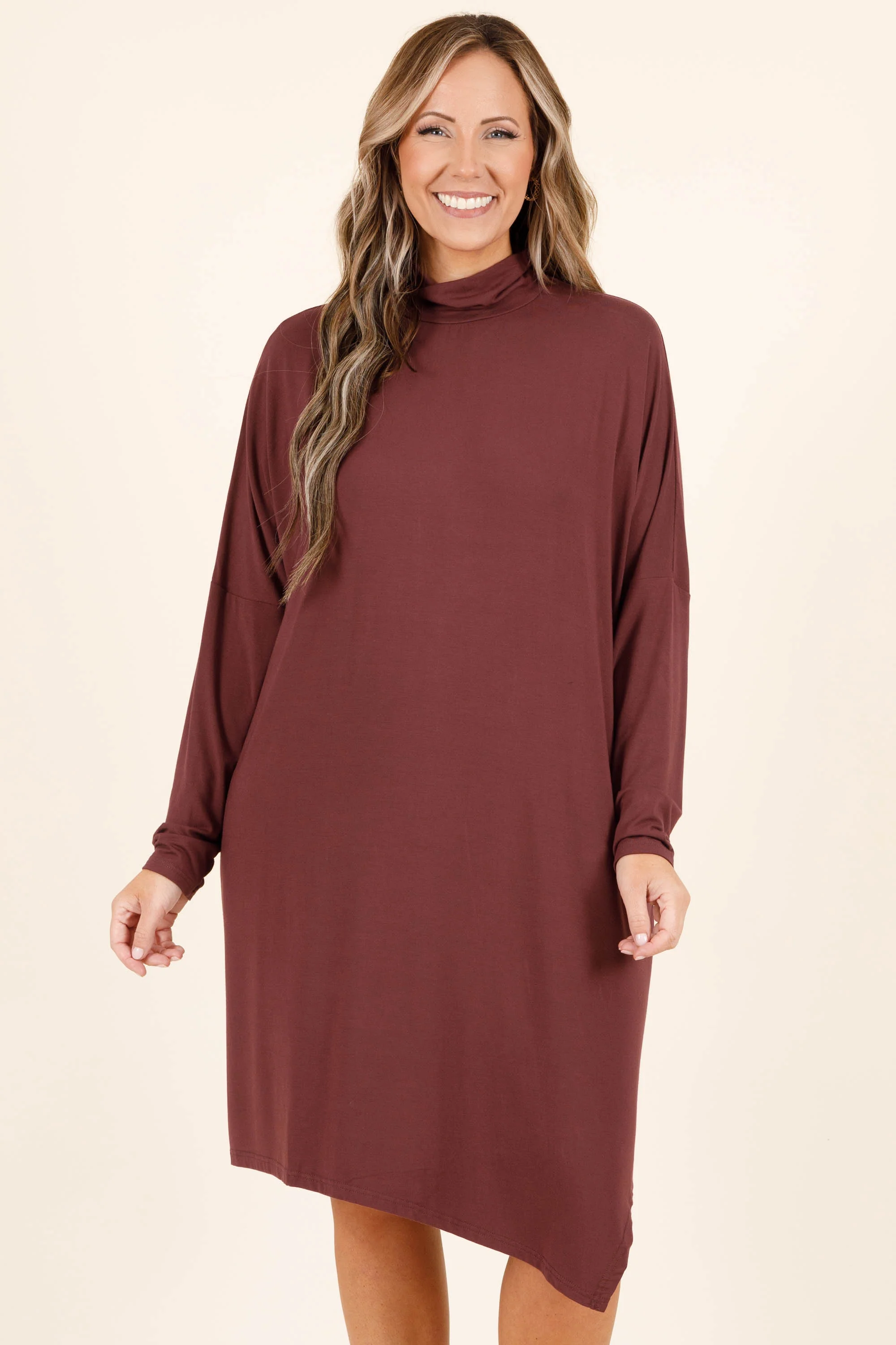 Wardrobe Essential Dress, Plum - Weilaico