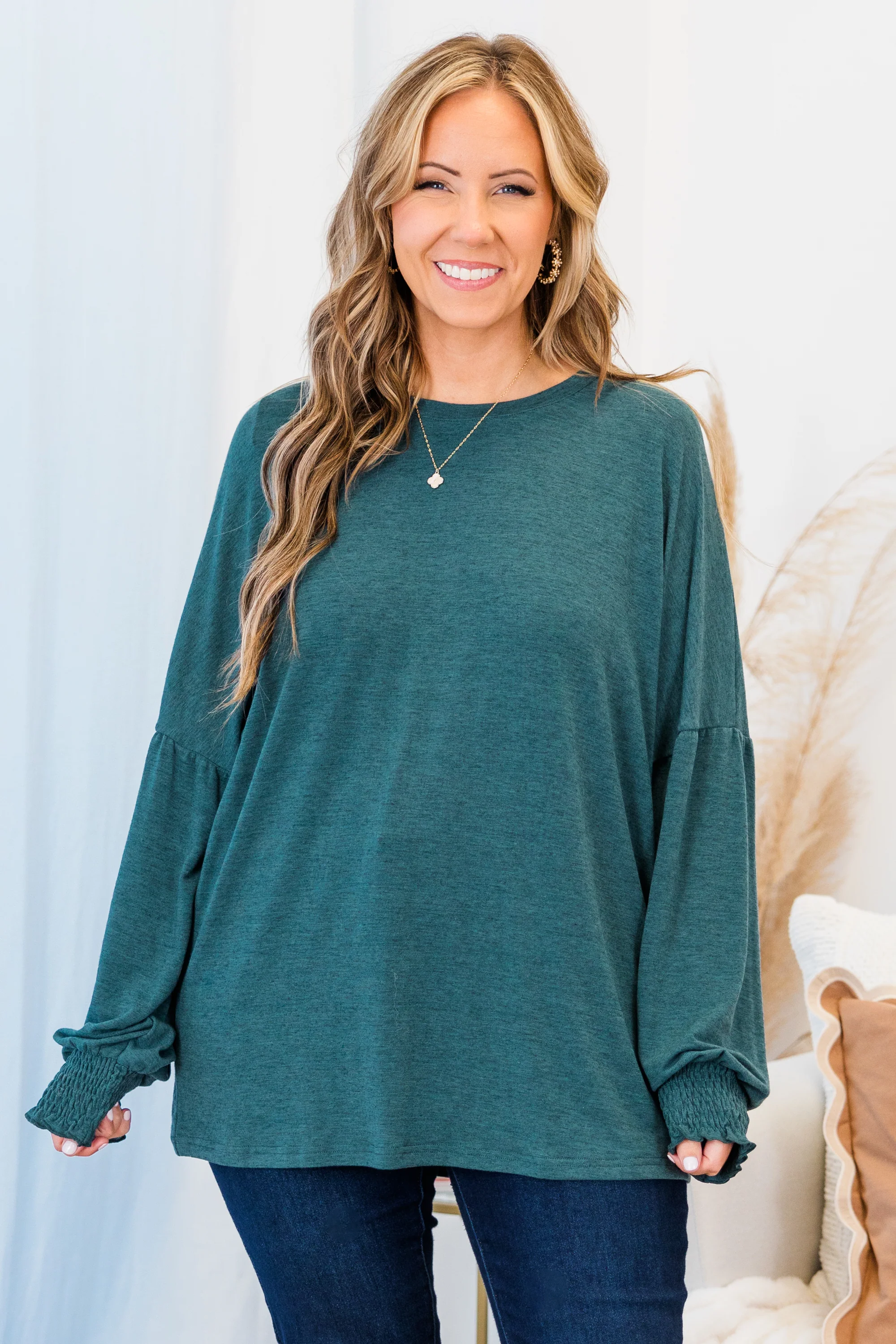Princess And The Popper Top, Teal - Weilaico