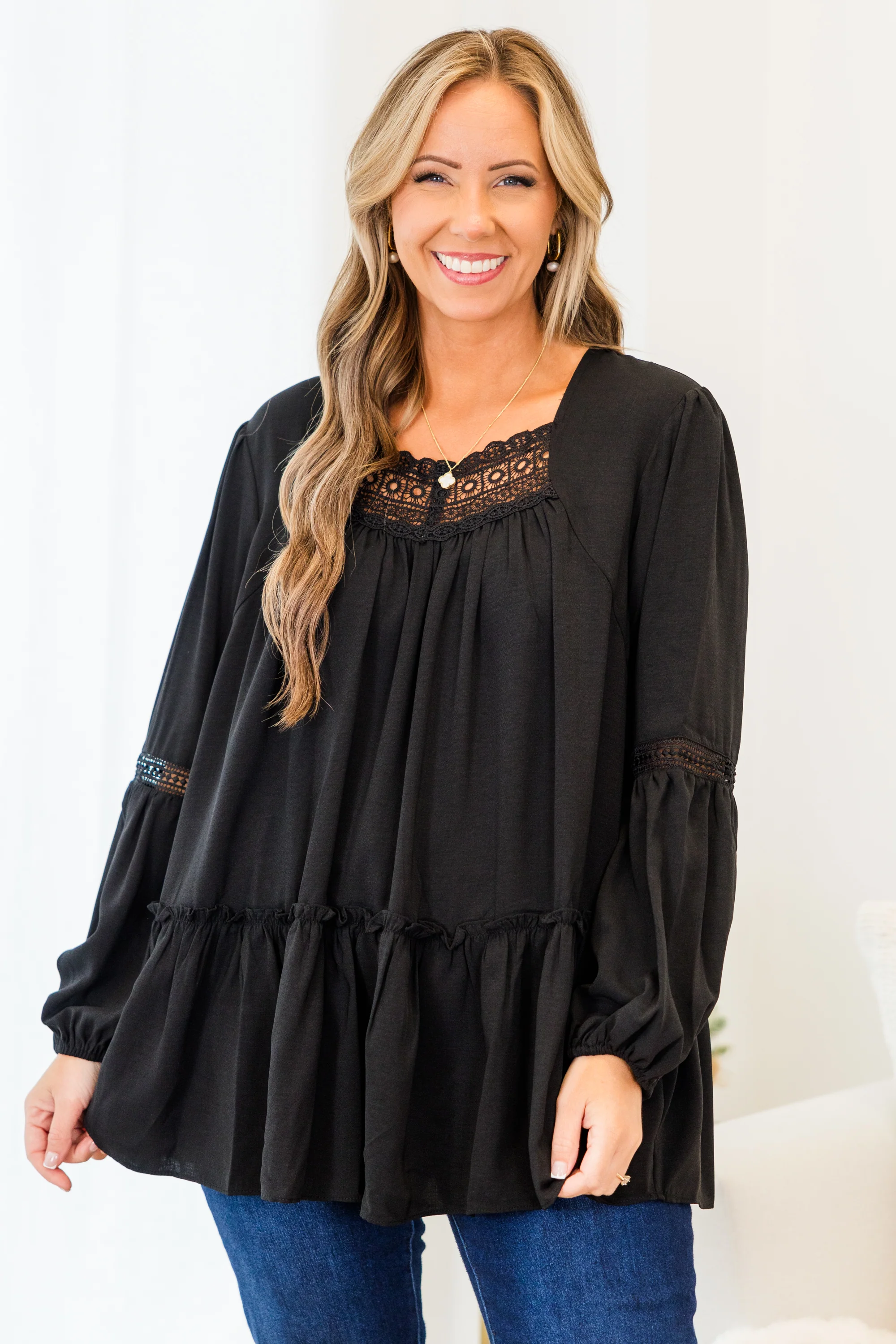 Words Of Affirmation Top, Black - Weilaico