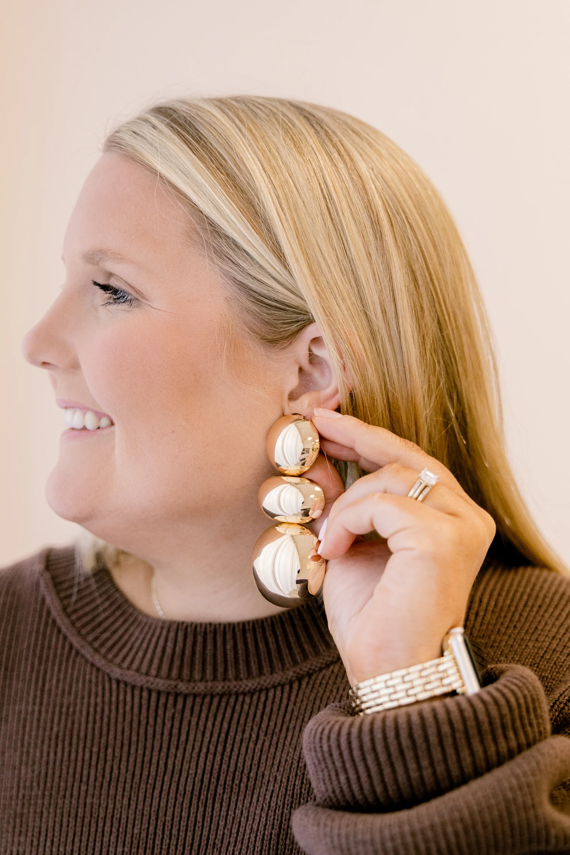 Living Daydream Earrings, Gold - Weilaico