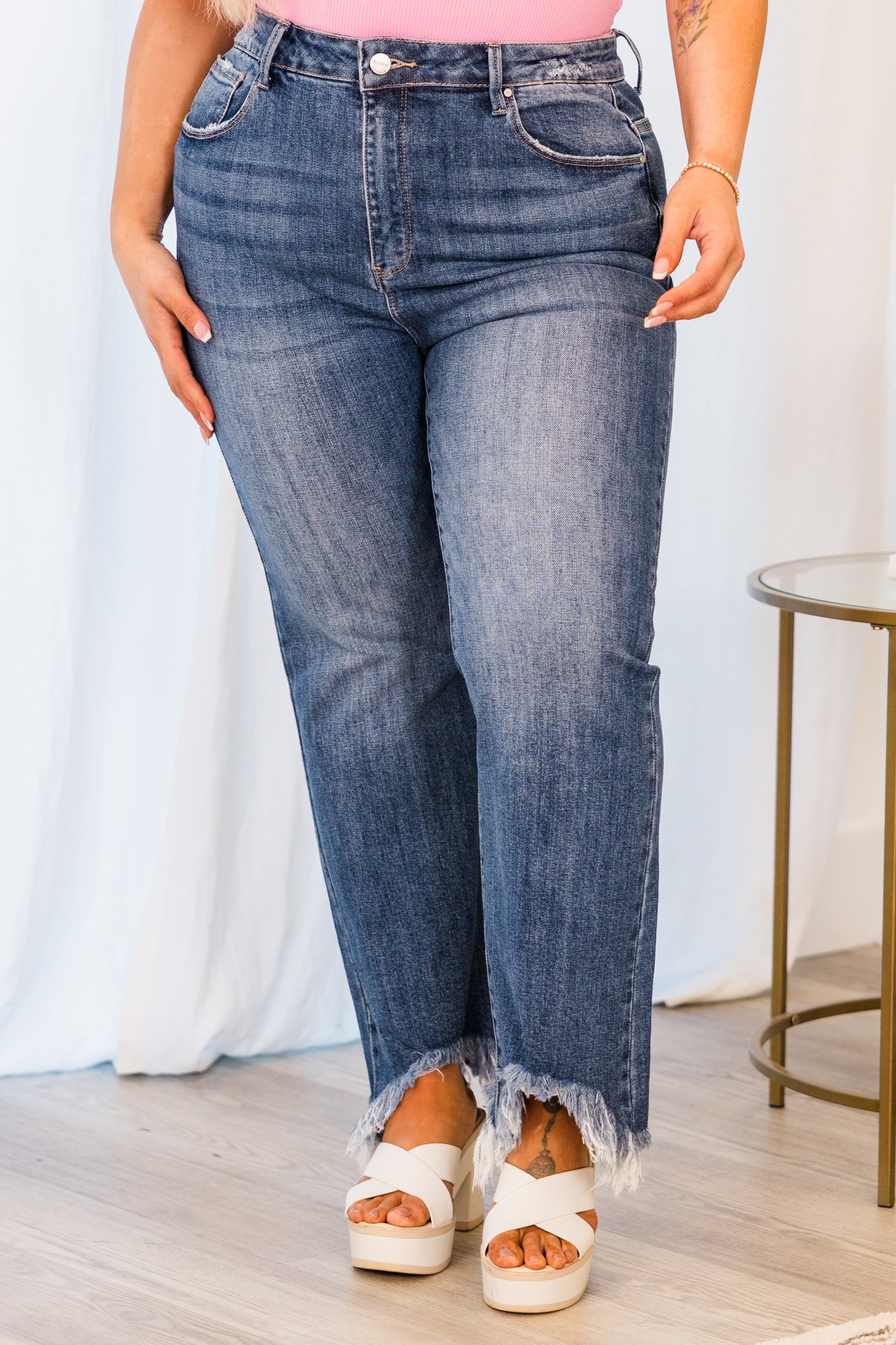 Cherish The Moment Jeans, Medium Wash - Weilaico