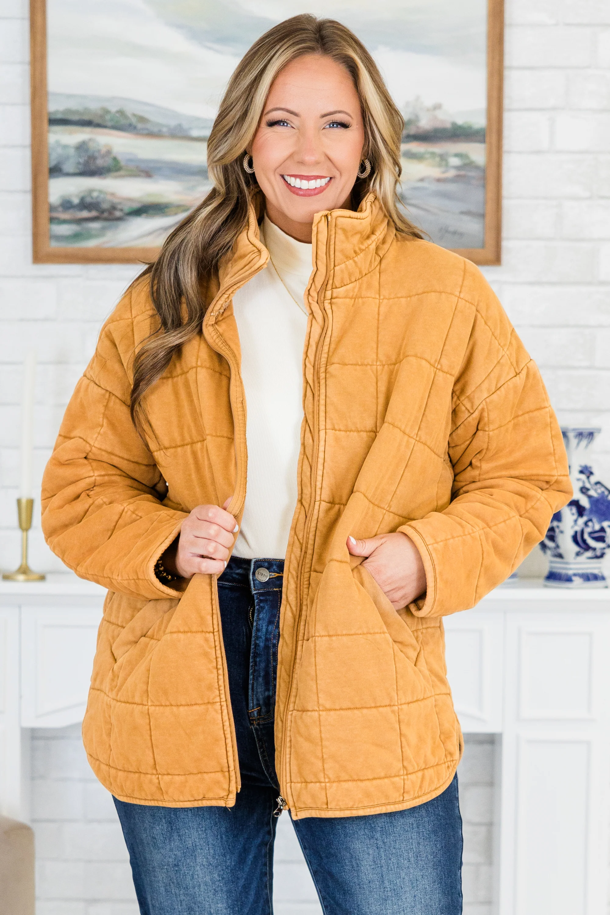 Faded Memories Jacket, Taupe - Weilaico