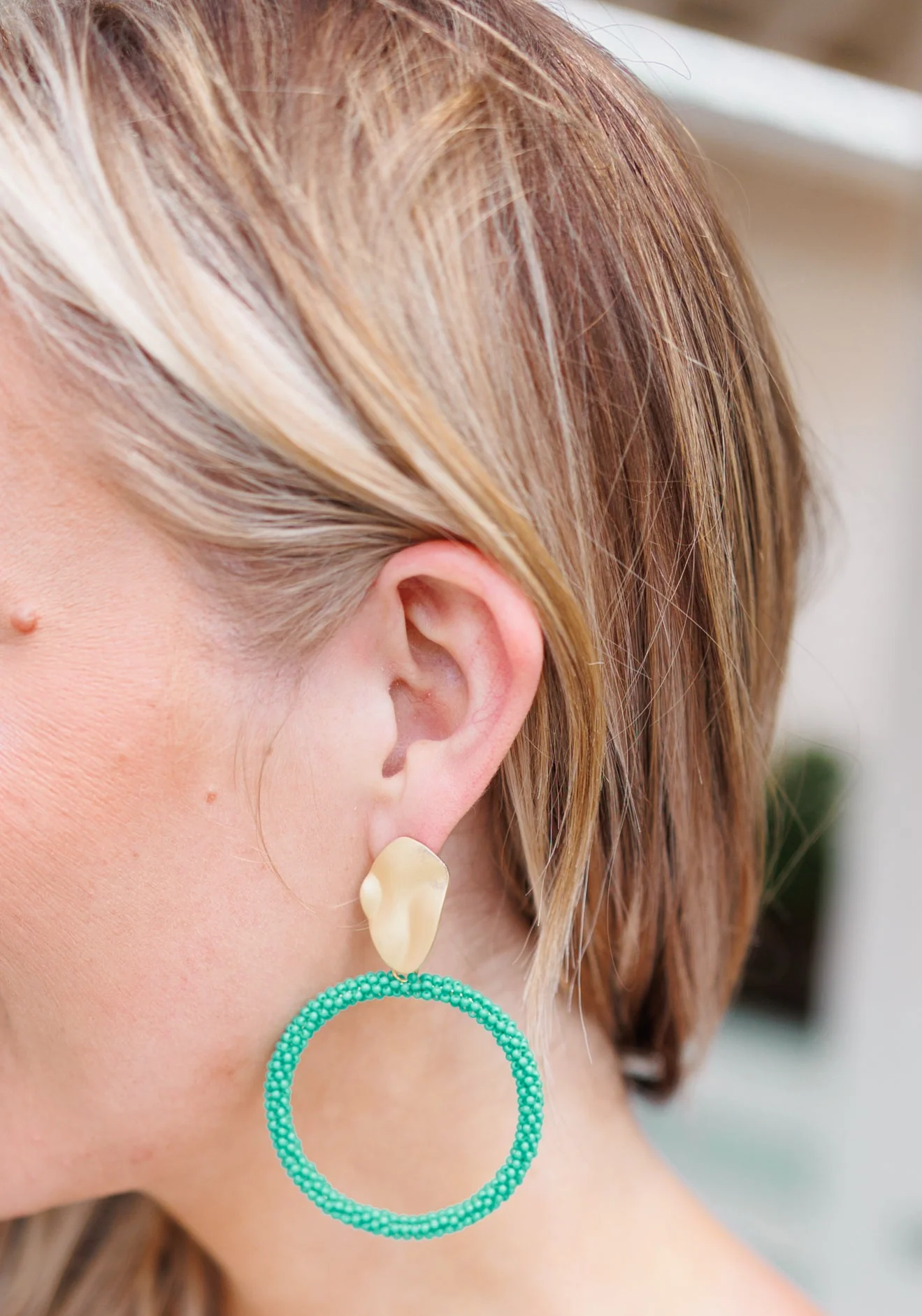 Little Lady Earrings, Teal - Weilaico