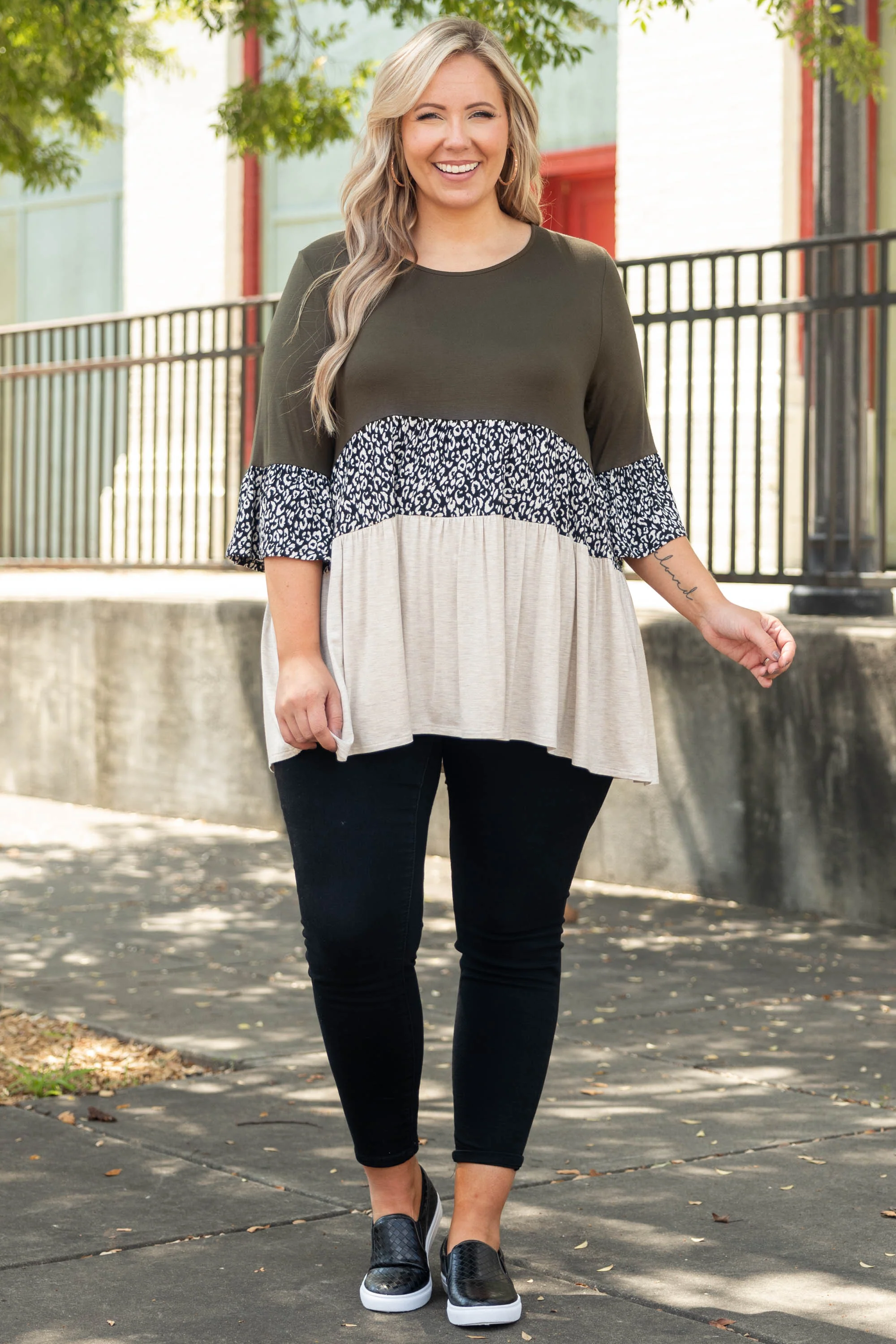 Fiercely Wild Top, Olive - Weilaico