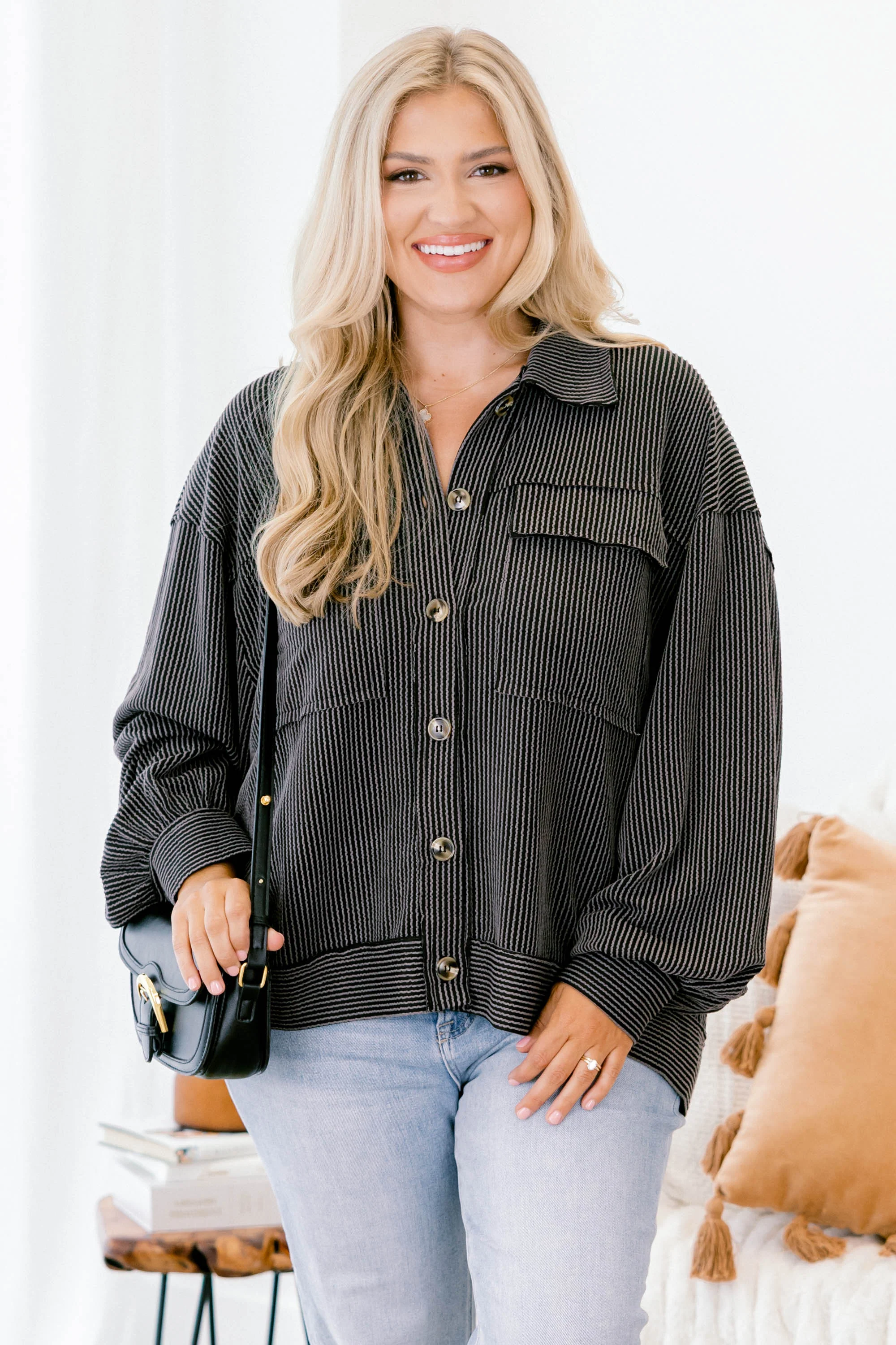 Let's Do Lunch Top, Black - Weilaico