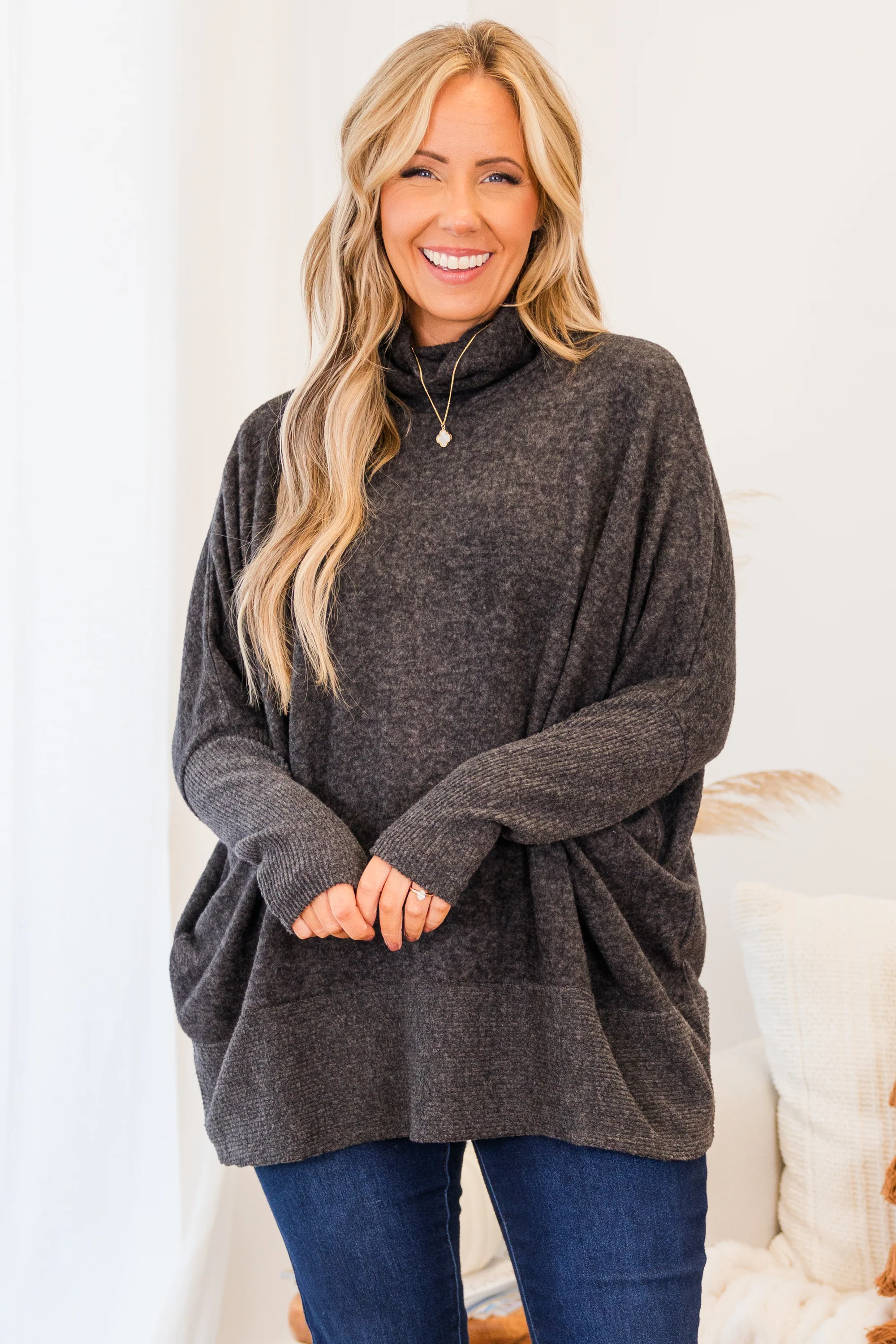 Mind Made Up On You Sweater, Black - Weilaico