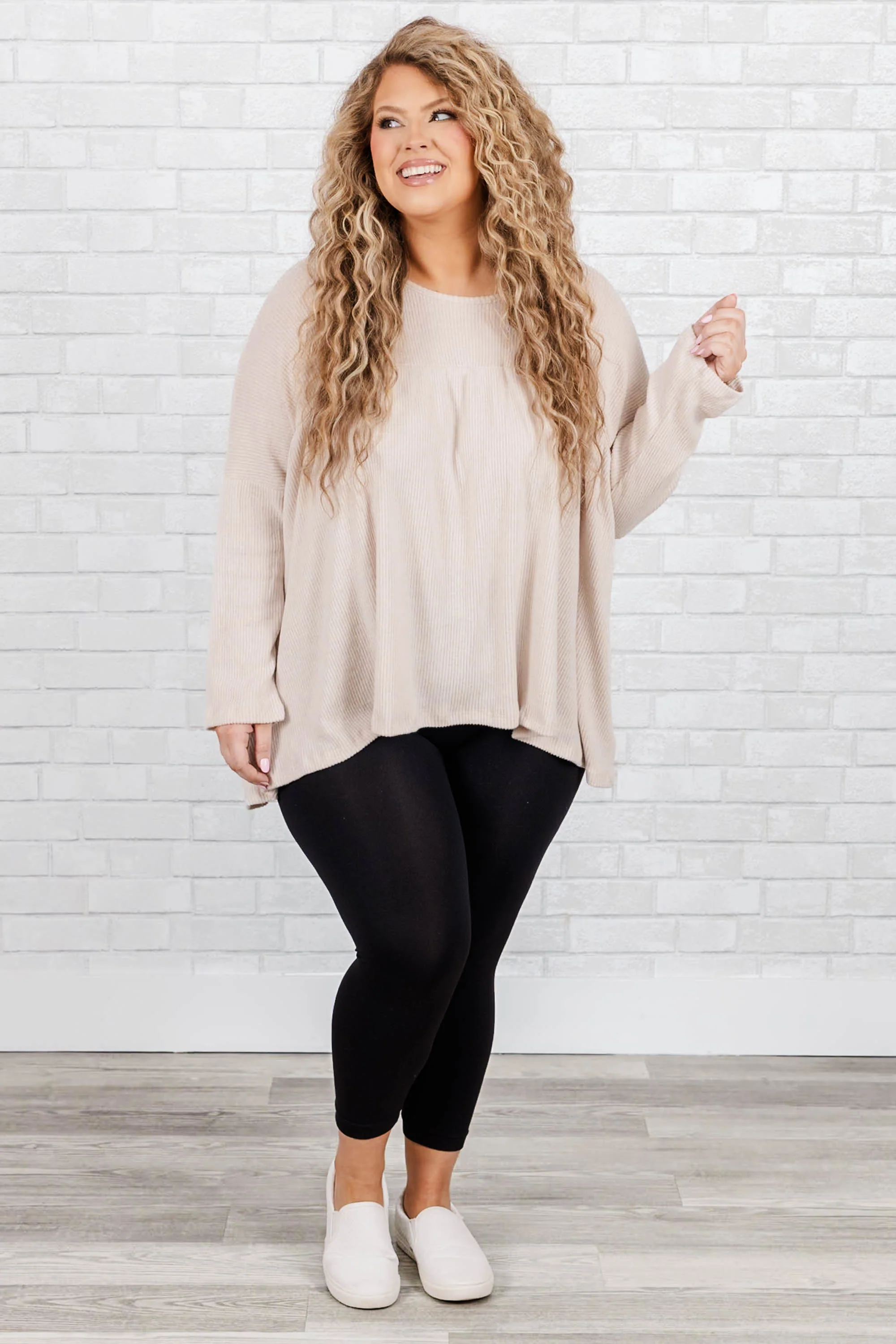 All Of The Memories Top, Oatmeal - Weilaico