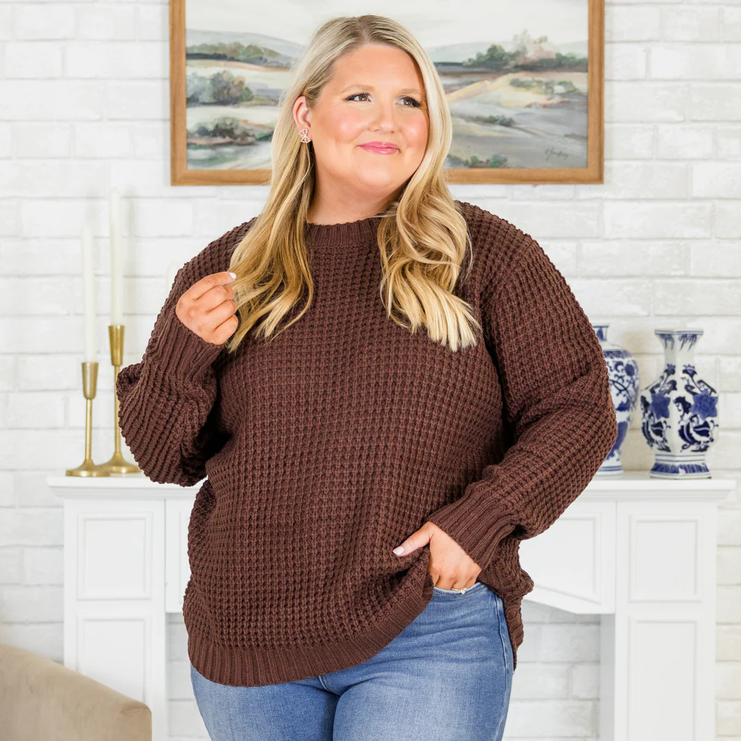 Everything We Loved Sweater, Mahogany - Weilaico