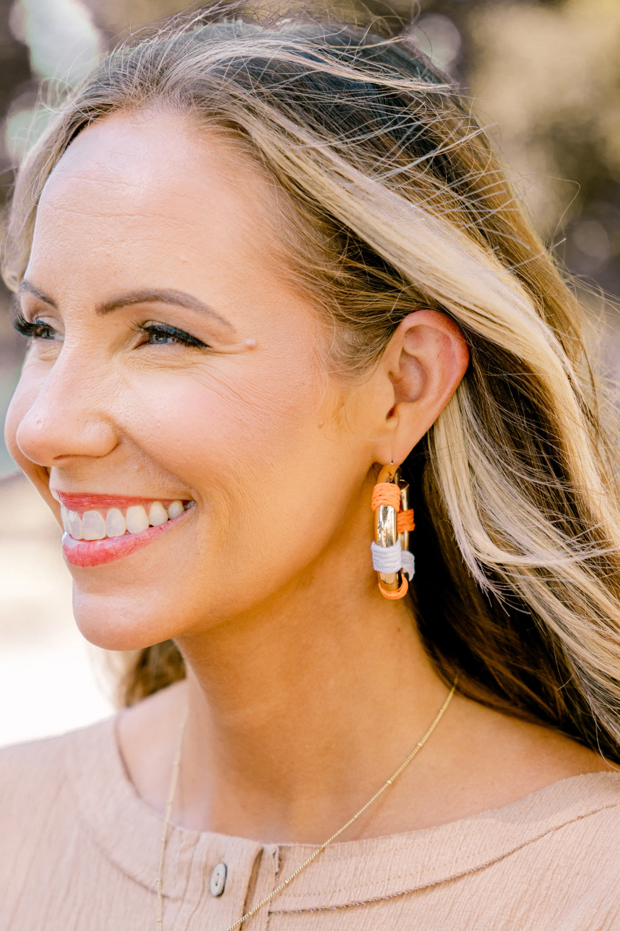 Scored The Best Earrings, Orange - Weilaico