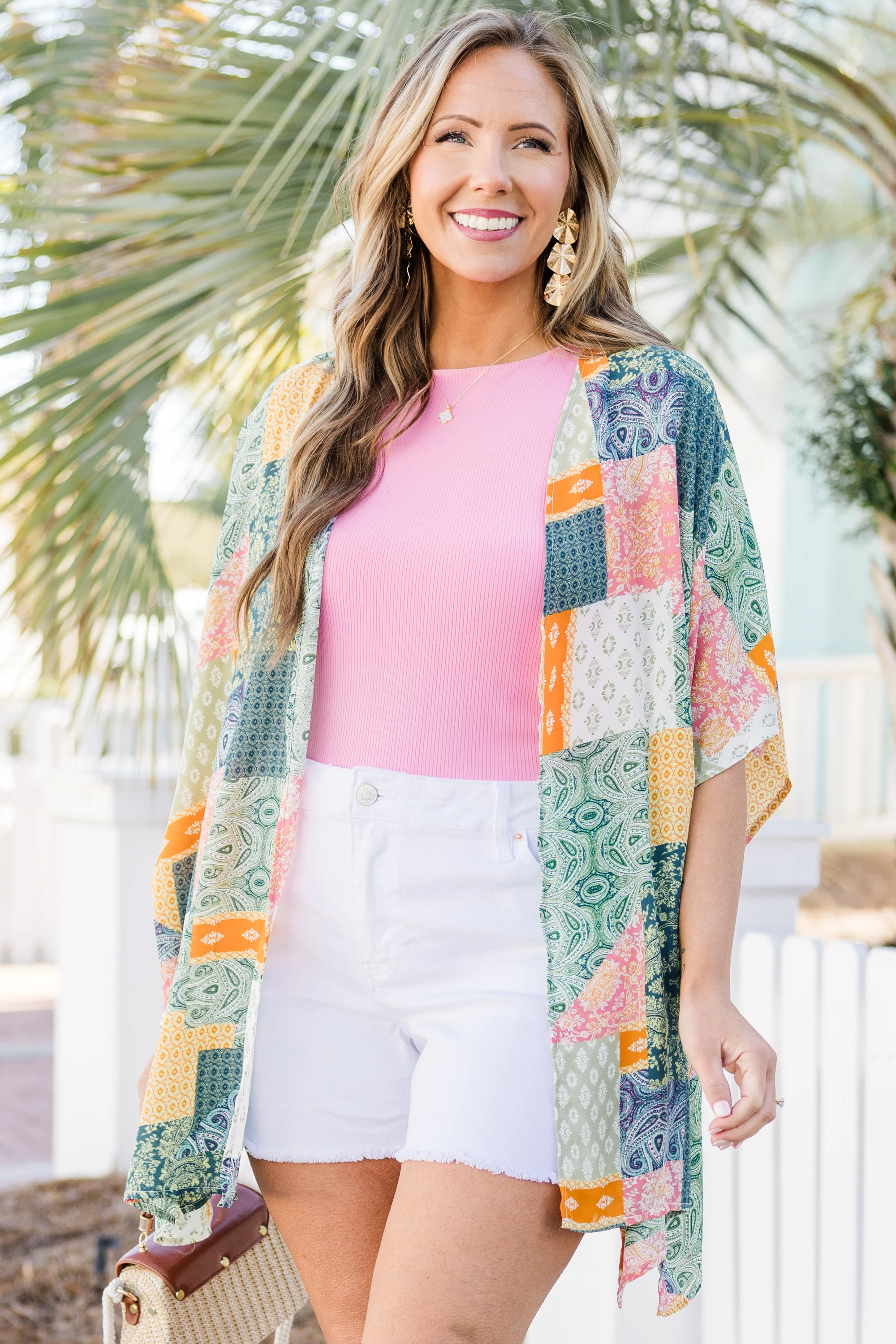 Going Coastal Babe Kimono, Navy Multi - Weilaico