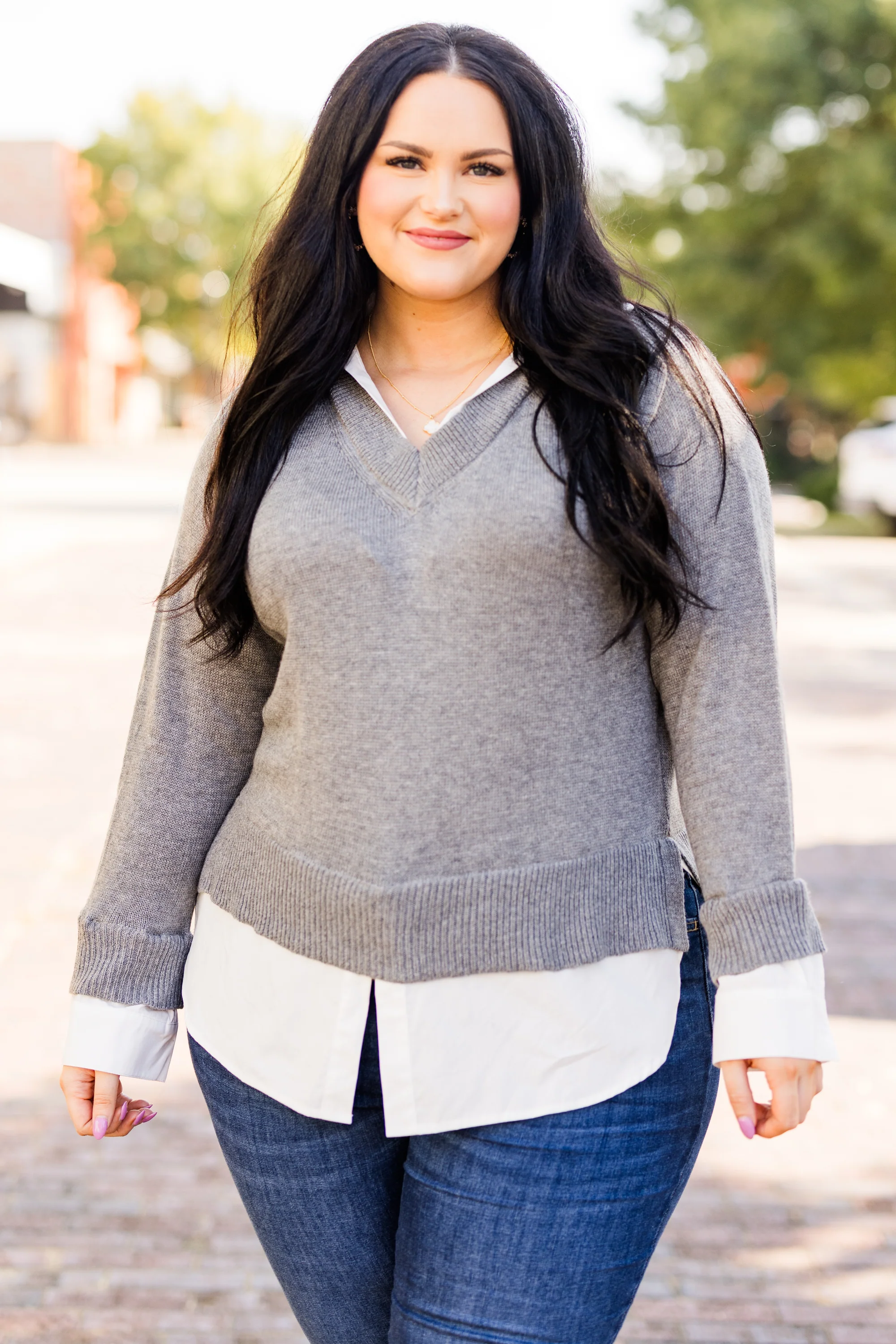 Legally Mine Sweater, Charcoal - Weilaico