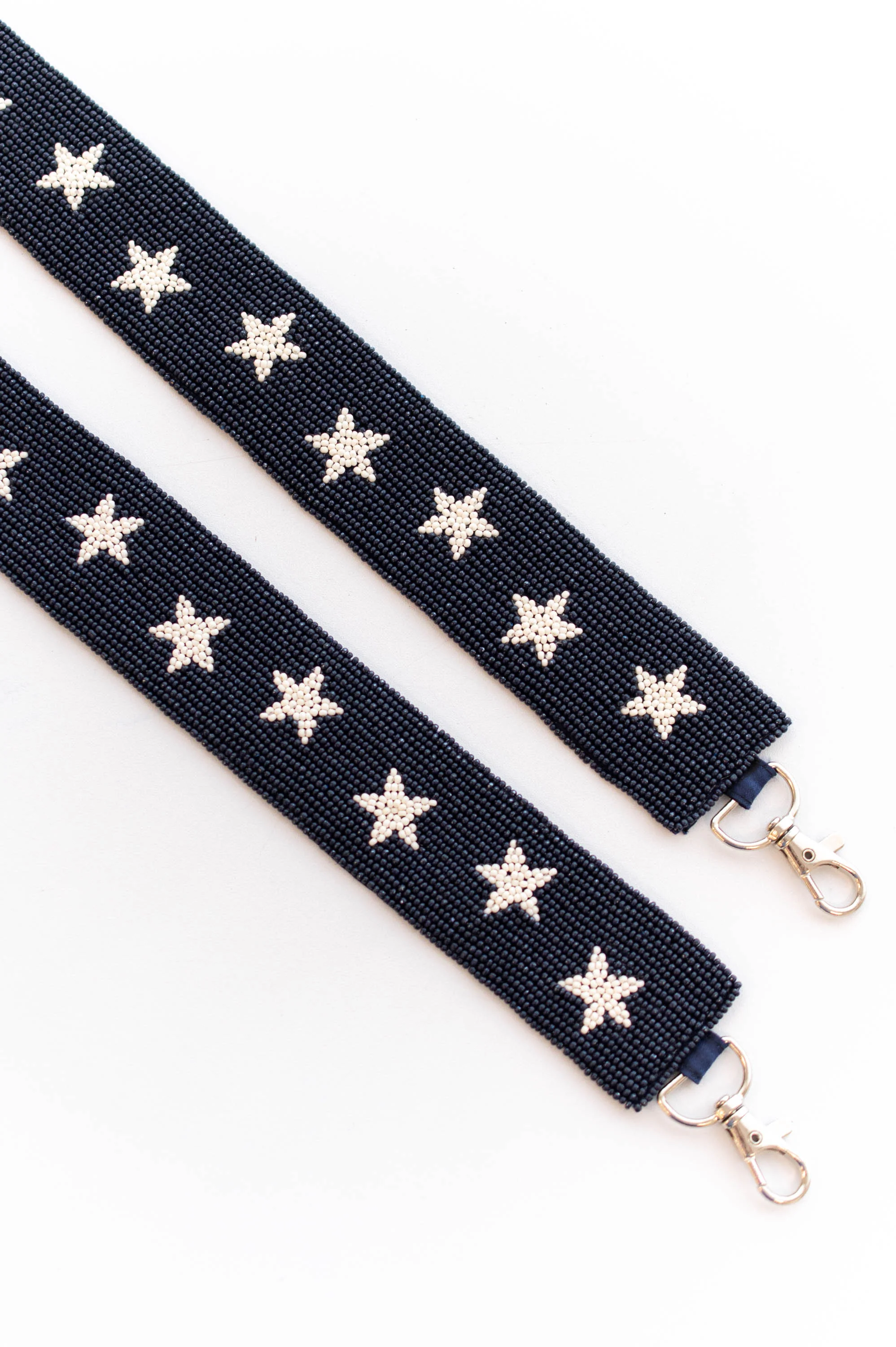 Star Of The Team Beaded Purse Strap, Navy - Weilaico