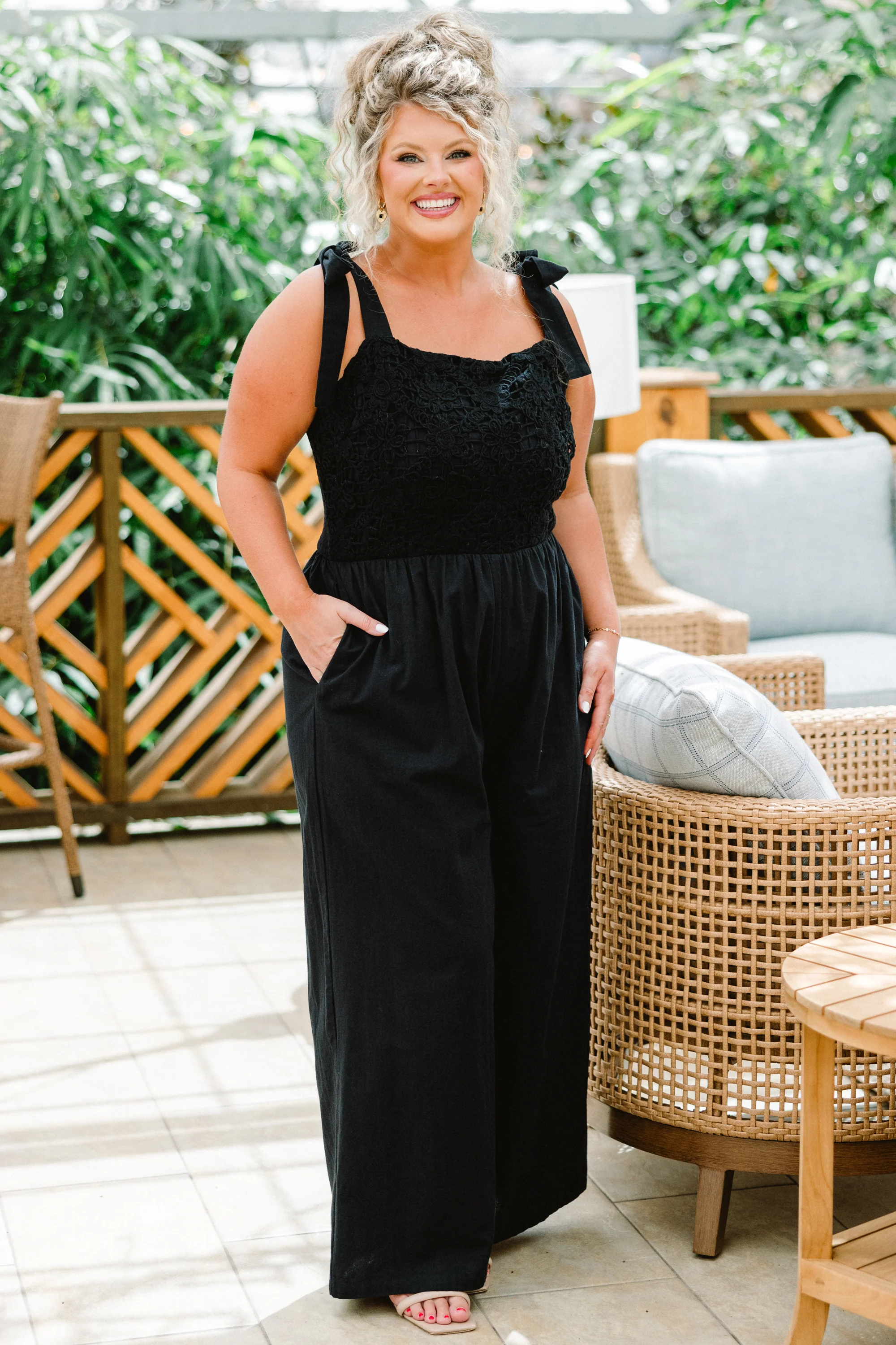 Let's Dance Tonight Jumpsuit, Black - Weilaico