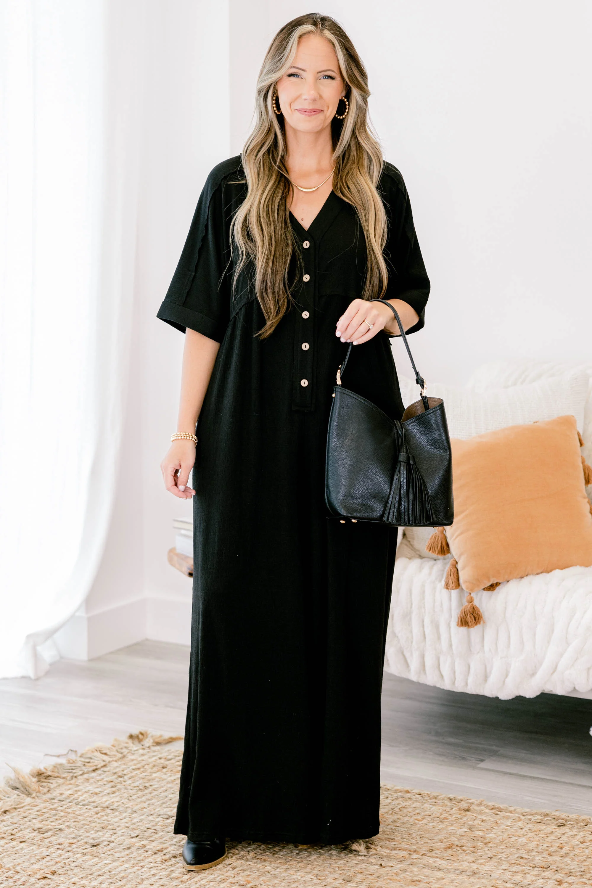 All Clear Jumpsuit, Black - Weilaico