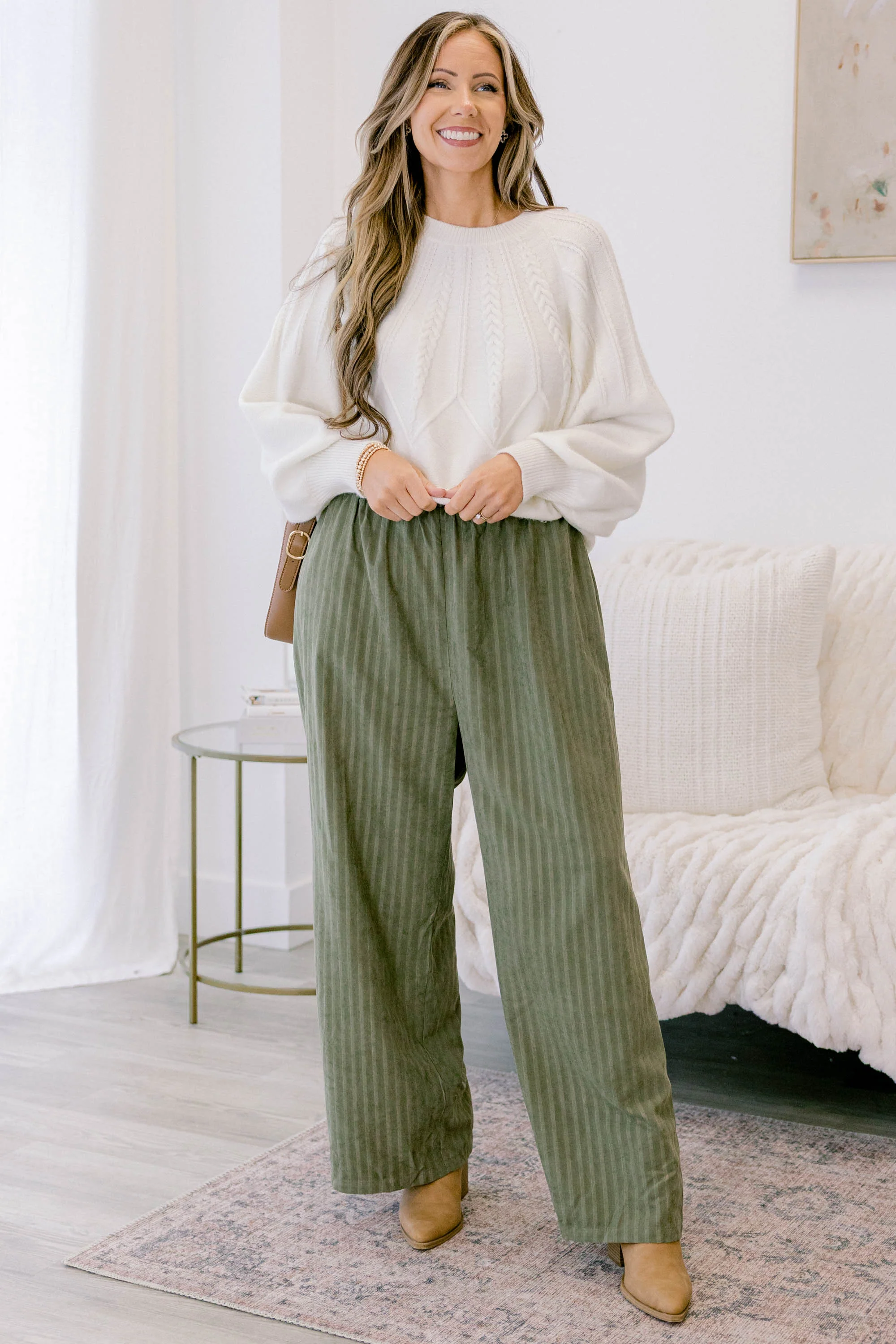 All About Confidence Pants, Olive - Weilaico