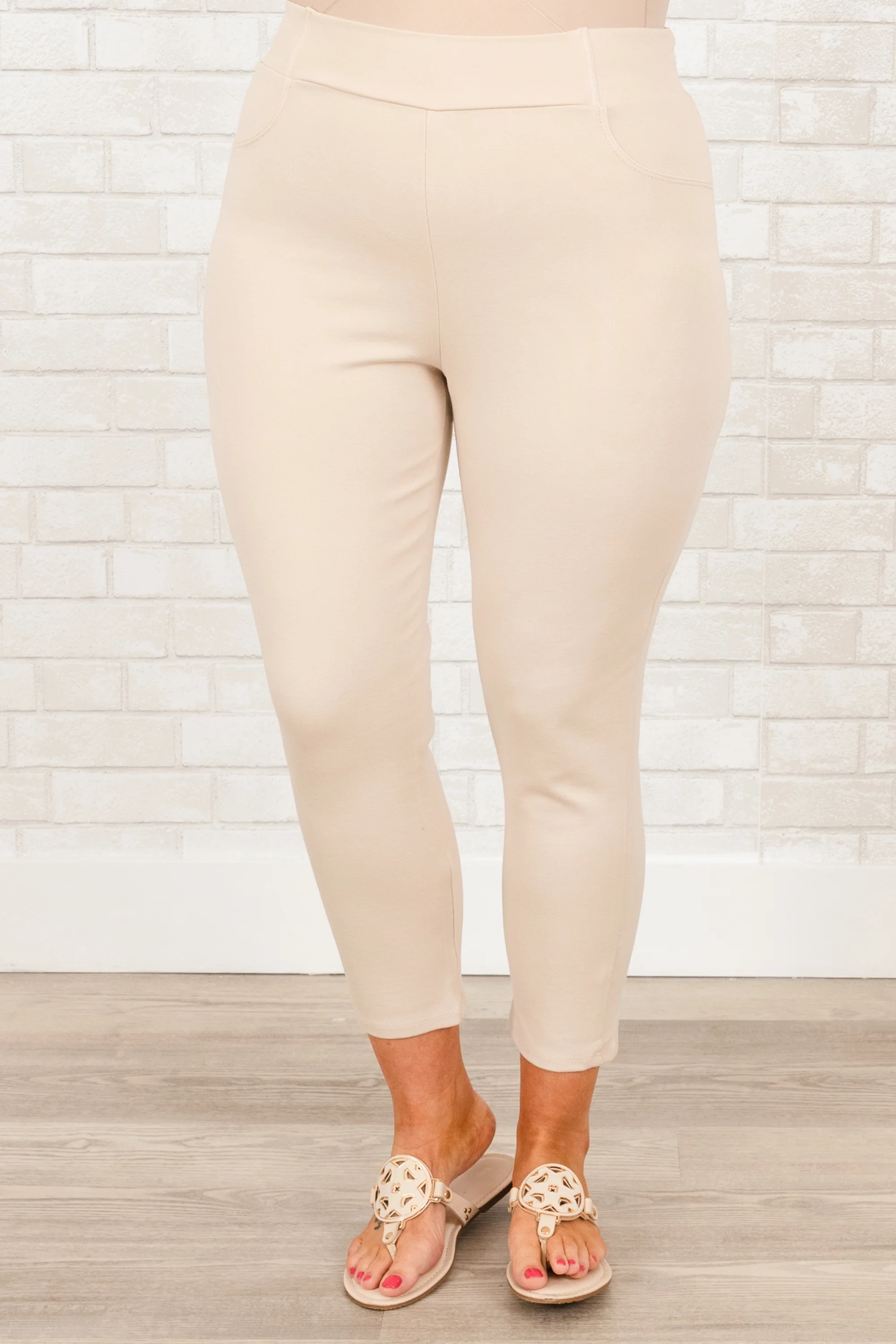 Business Lady Pants, Oatmeal - Weilaico