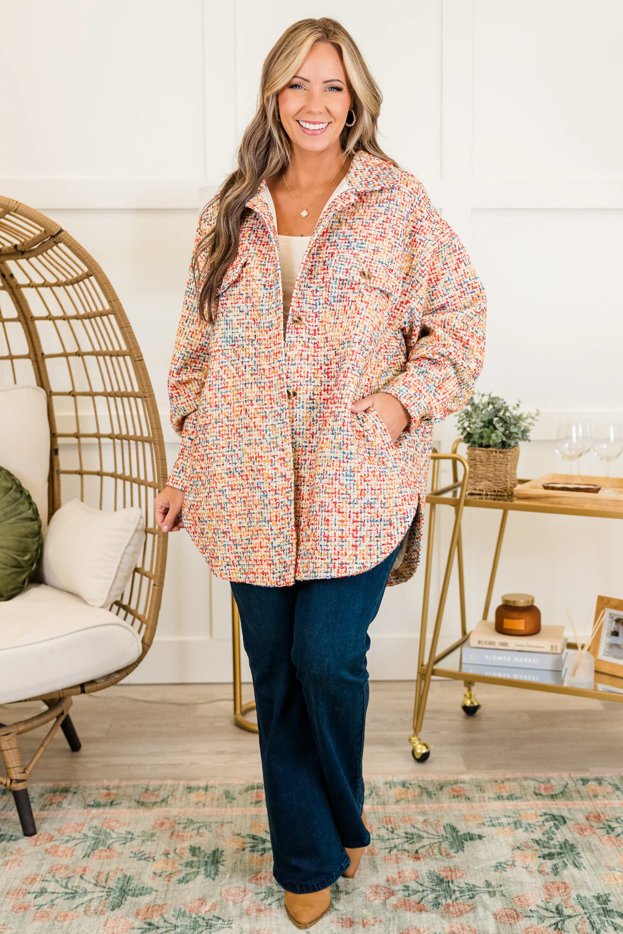 Feeling The Breeze Jacket, Multi - Weilaico