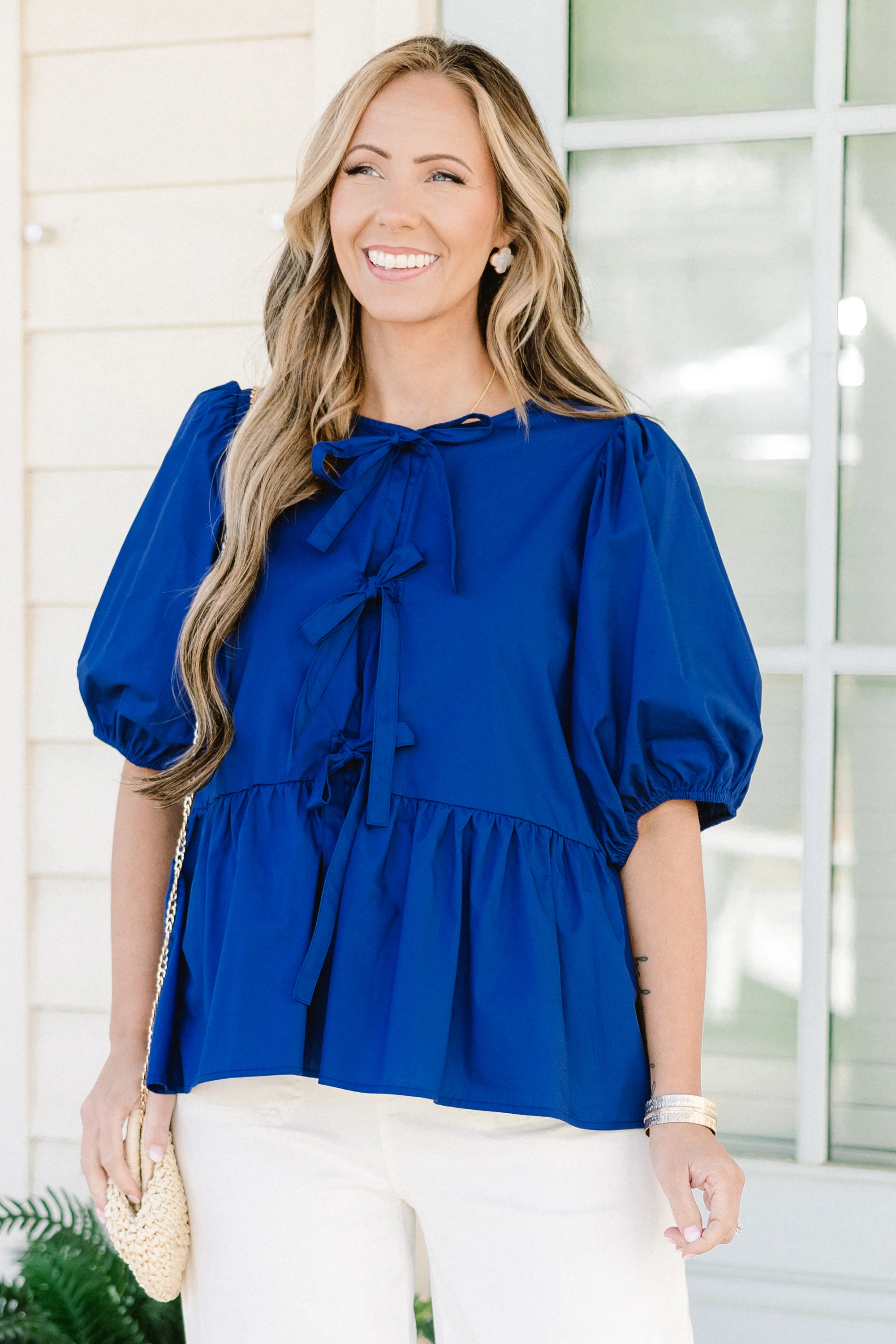 Easy Living Top, Royal Blue - Weilaico