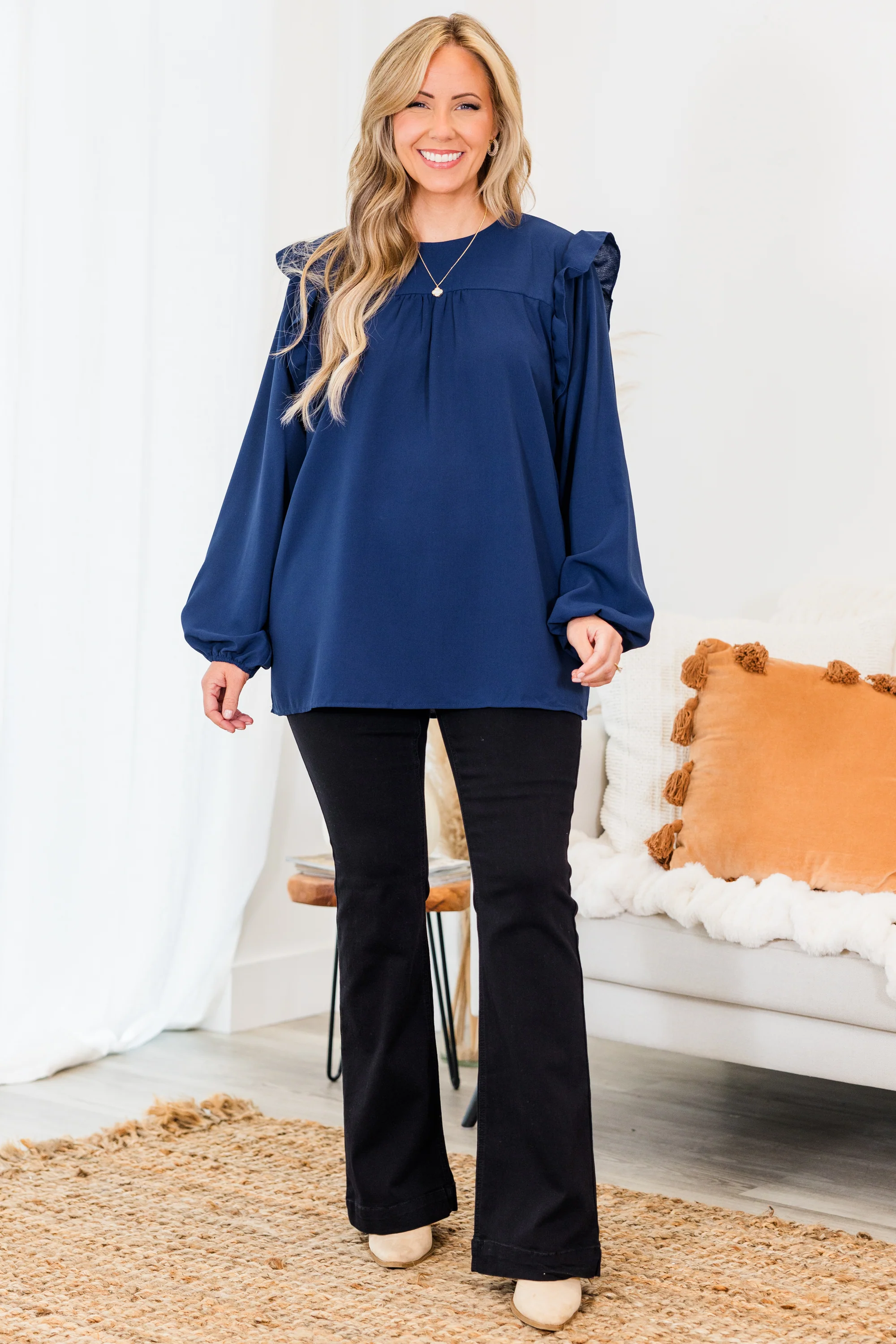 Making More Memories Top, Navy - Weilaico