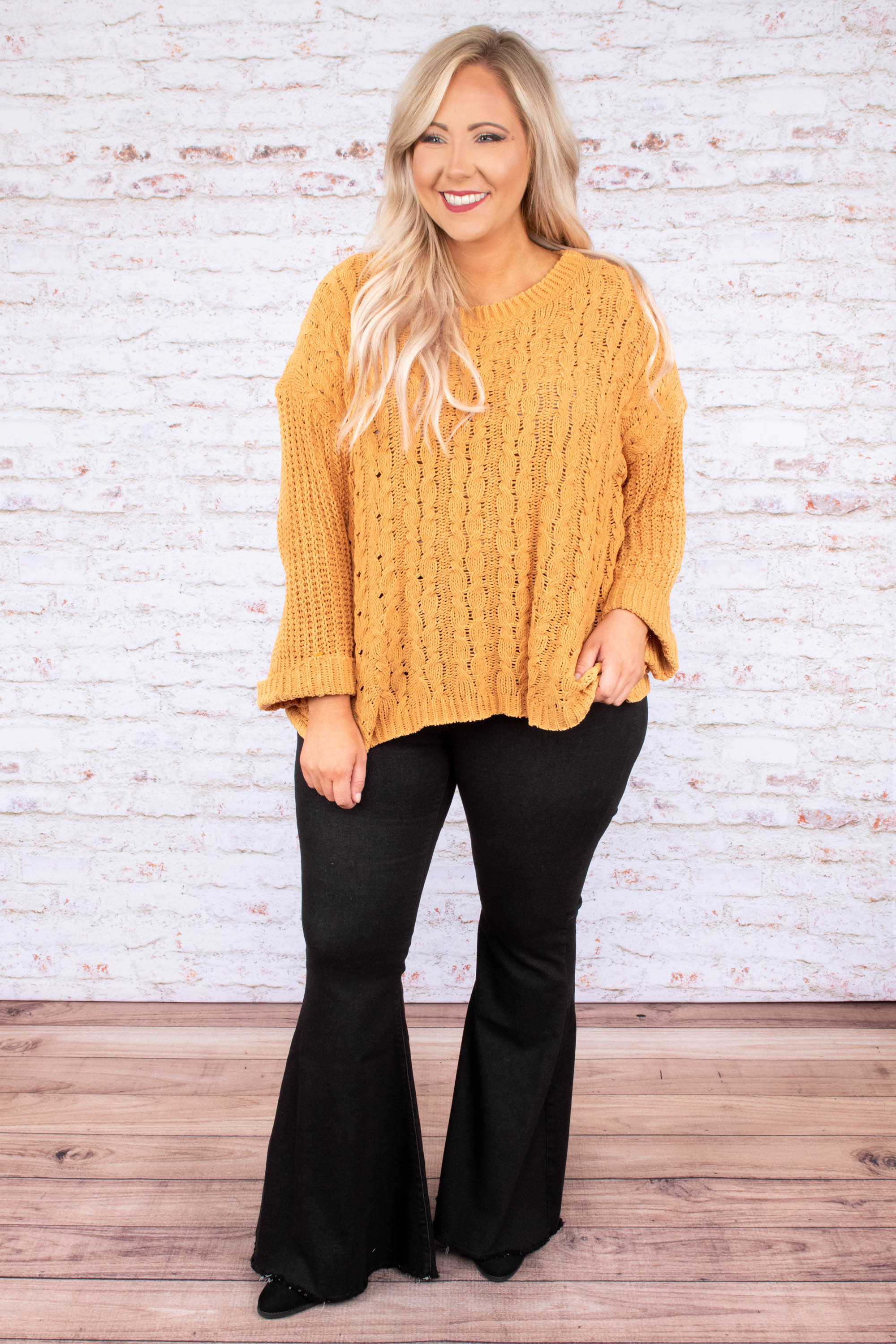 Day Trippin' Flare Jeans, Black - Weilaico