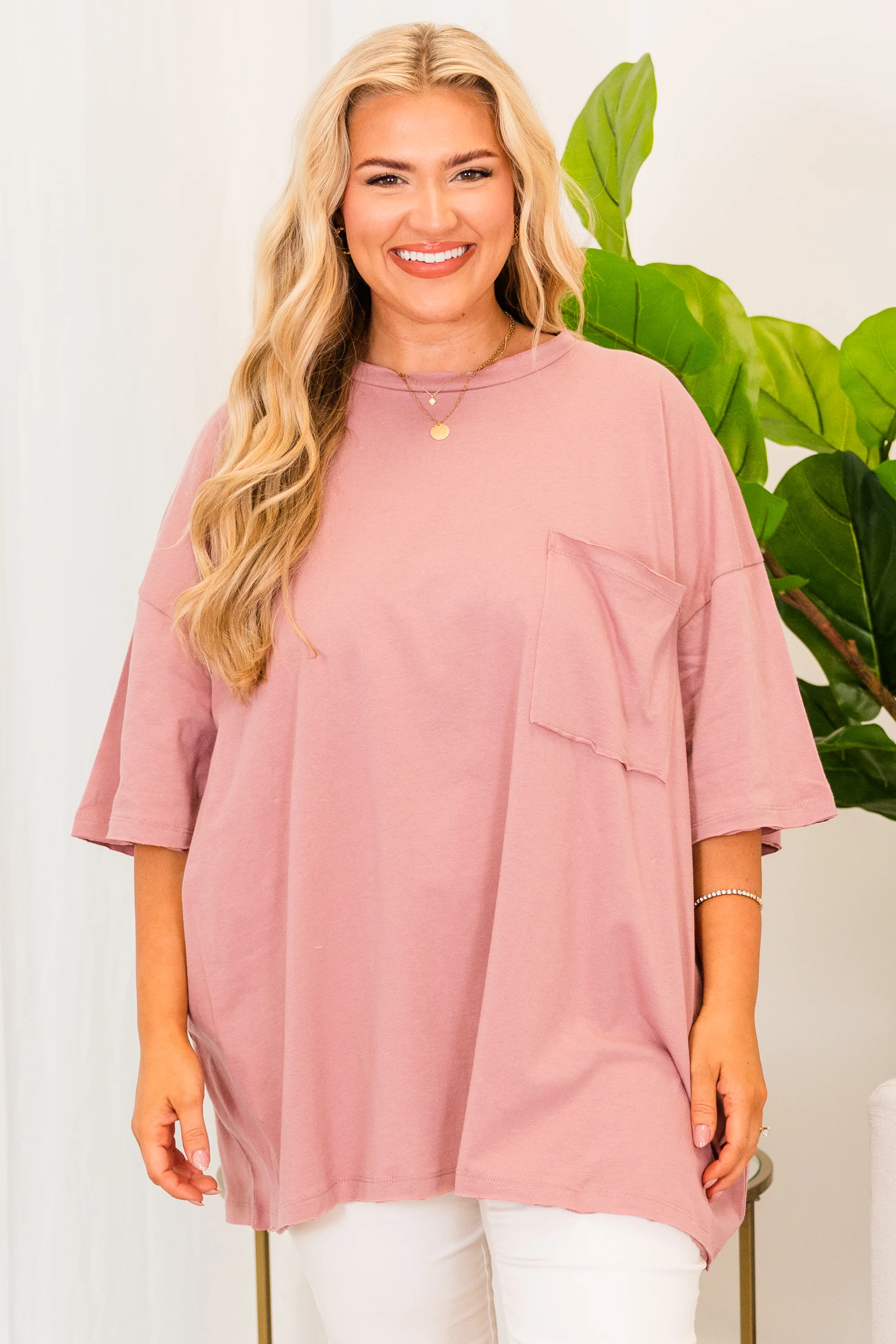 It Comes Naturally Top, Light Rose - Weilaico