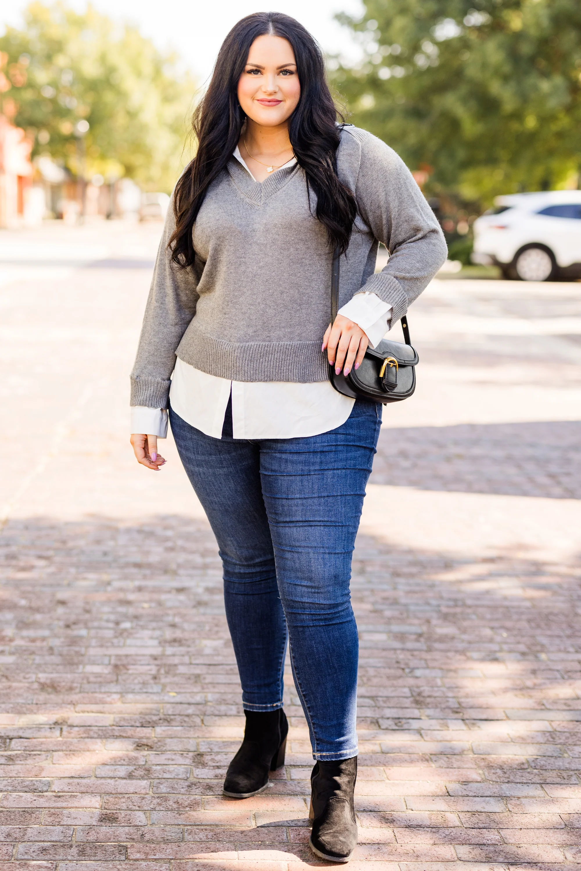 Legally Mine Sweater, Charcoal - Weilaico