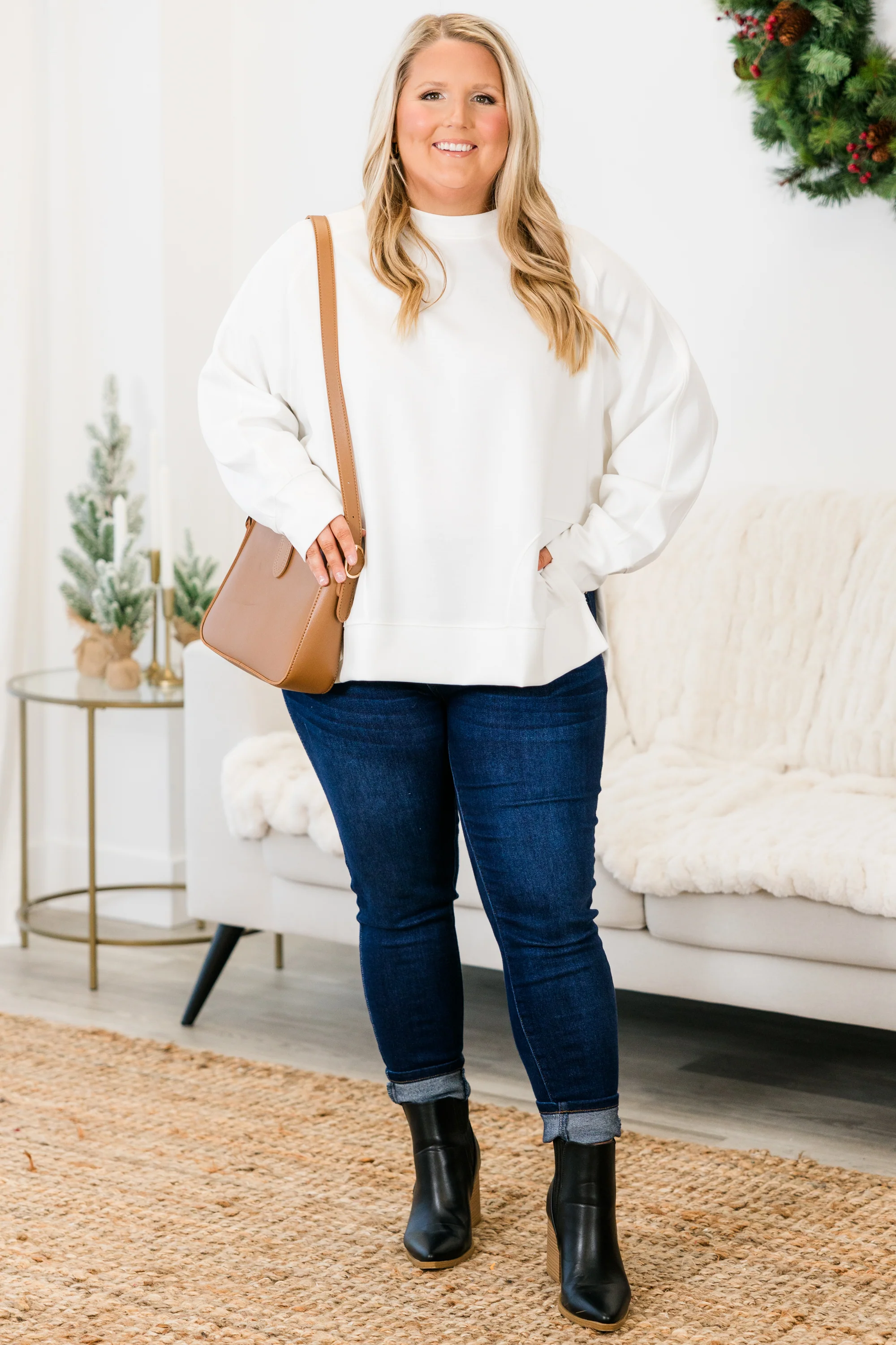 Feels So Sweet Pullover, Ivory - Weilaico