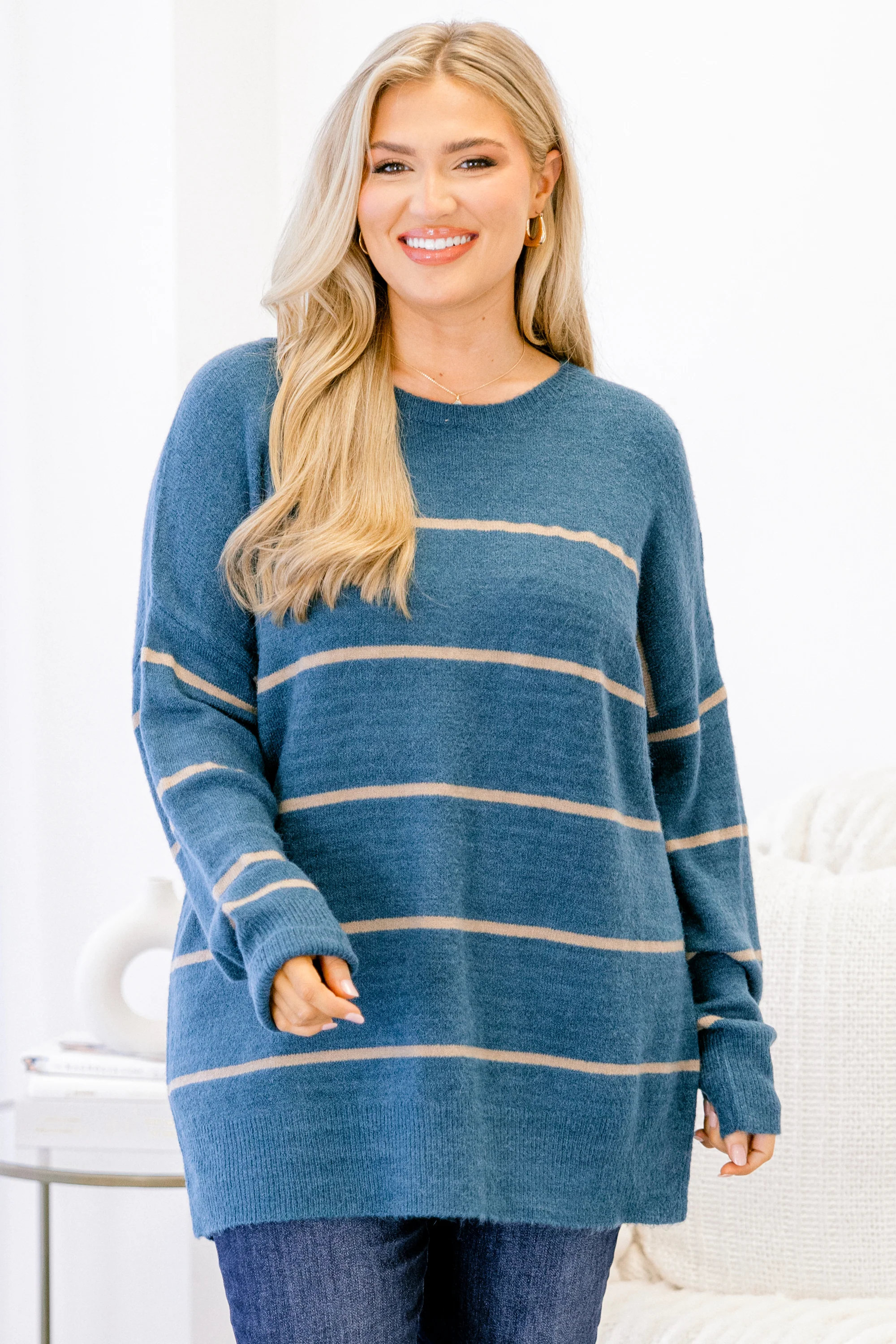 Slumber Party Sweater, Ocean Blue - Weilaico